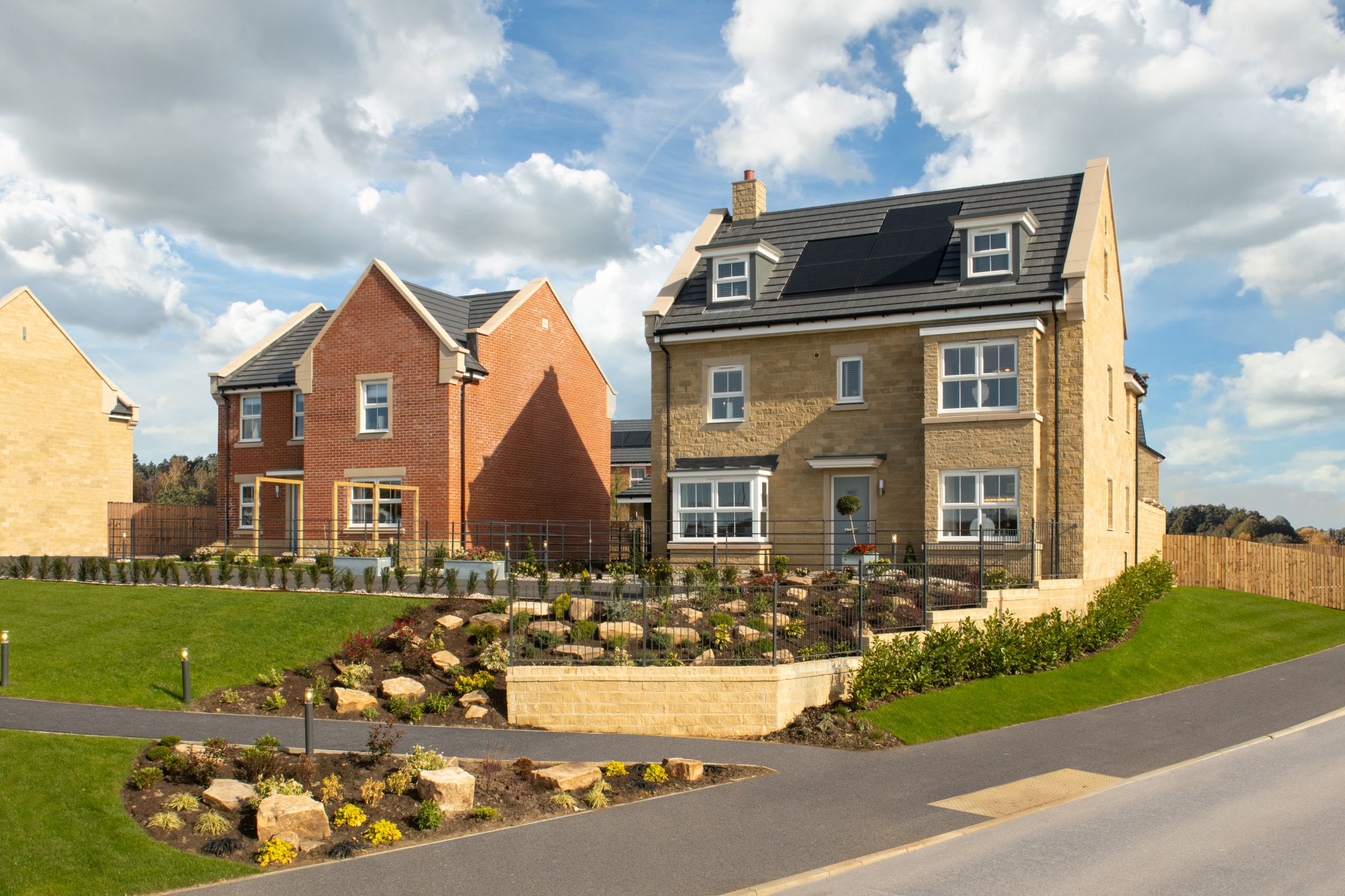 Outside view of show homes at Laurel Chase