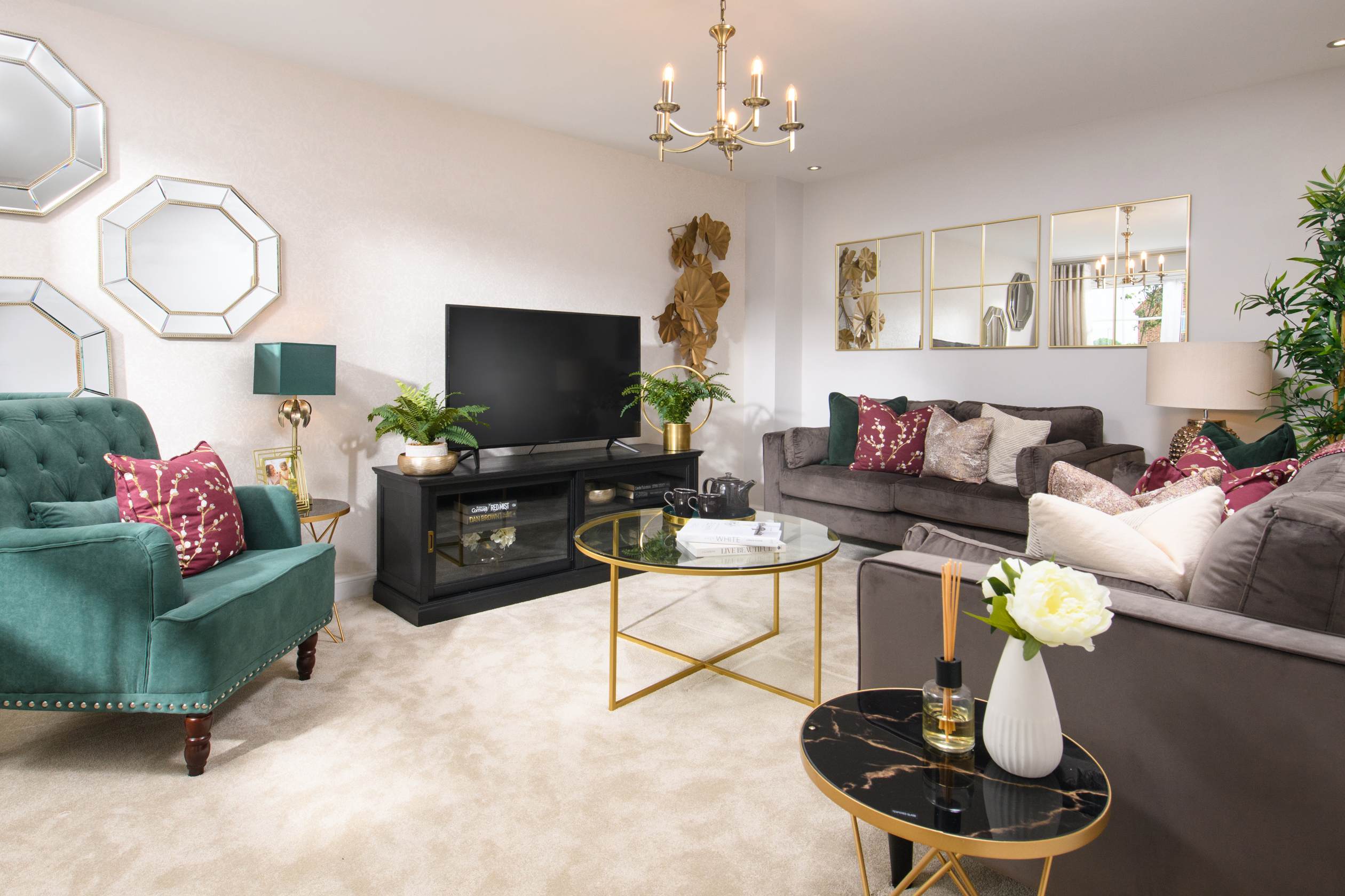 Inside view 4 bedroom Kinglsey living room