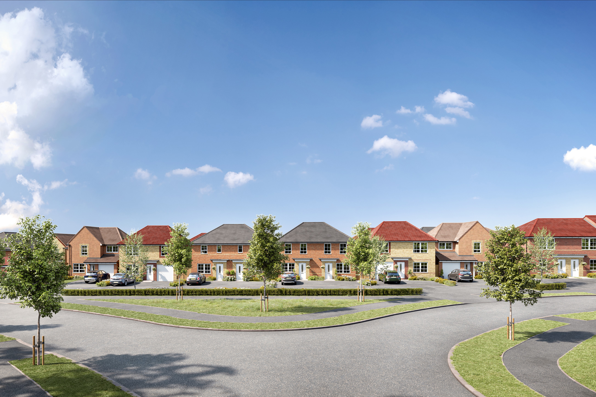 CGI view of homes at The Orchard at West Park