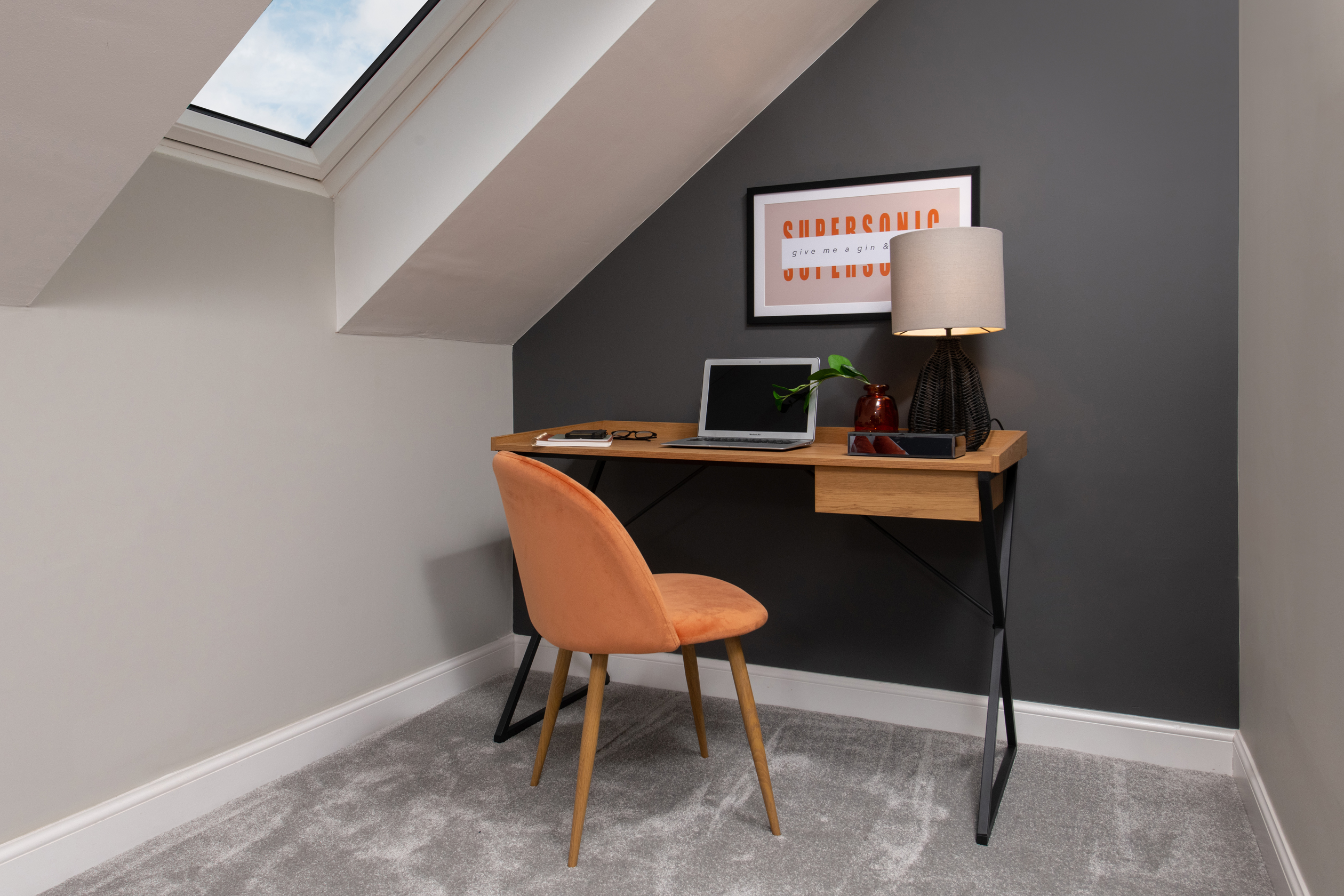 Inside view 3 bedroom Norbury main bedroom with desk