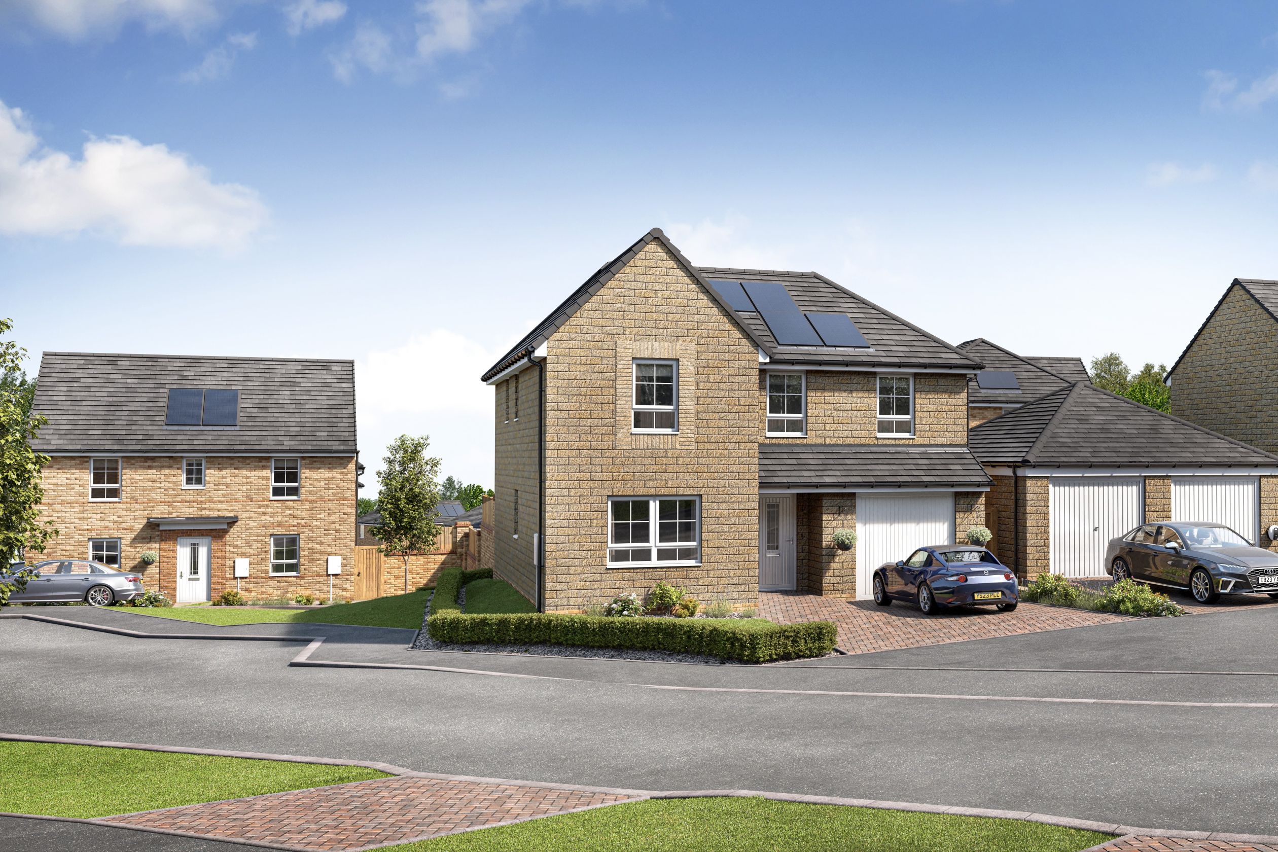 CGI view of homes at Whitworth Dene