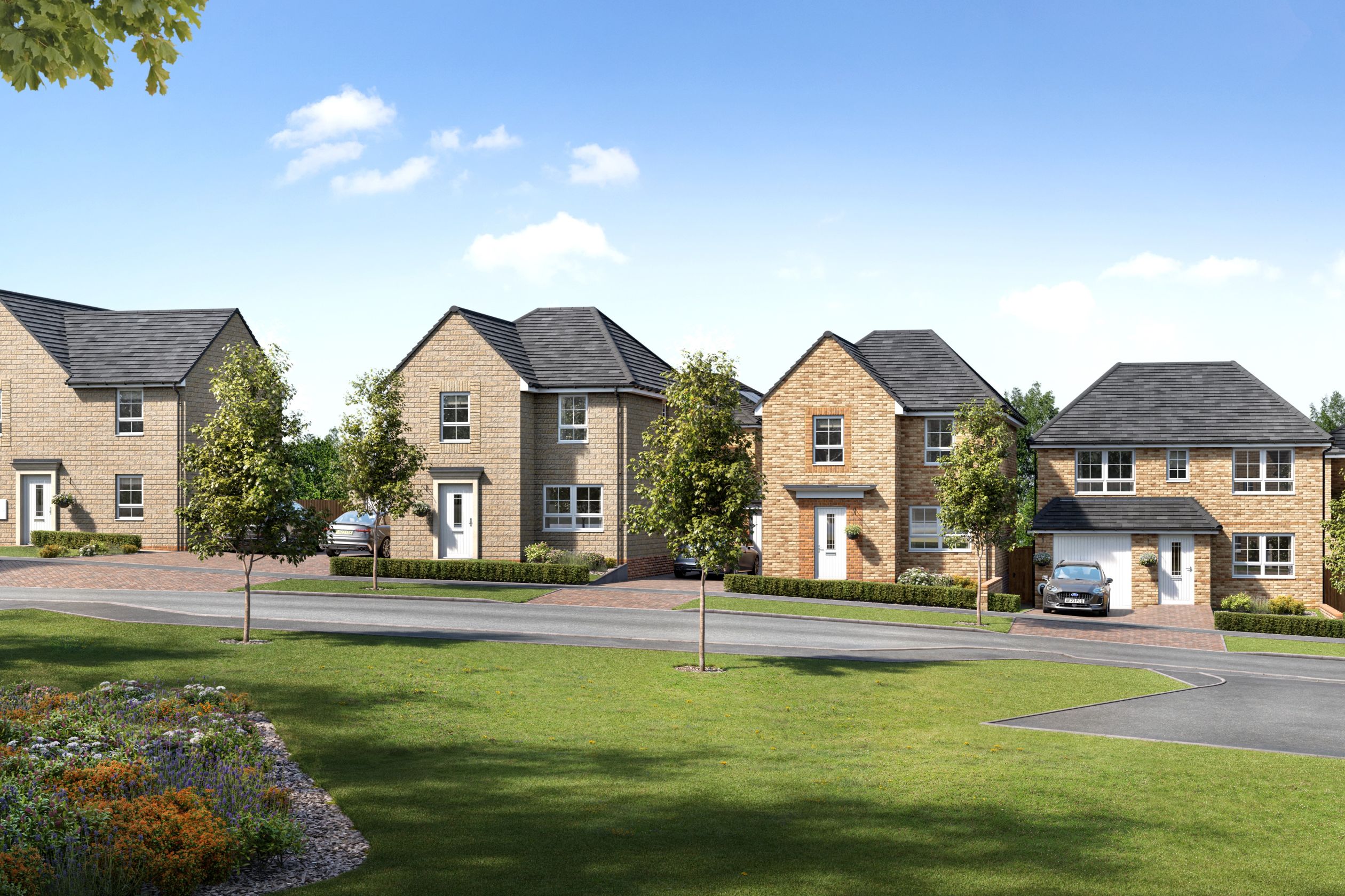 CGI view of homes at Whitworth Dene