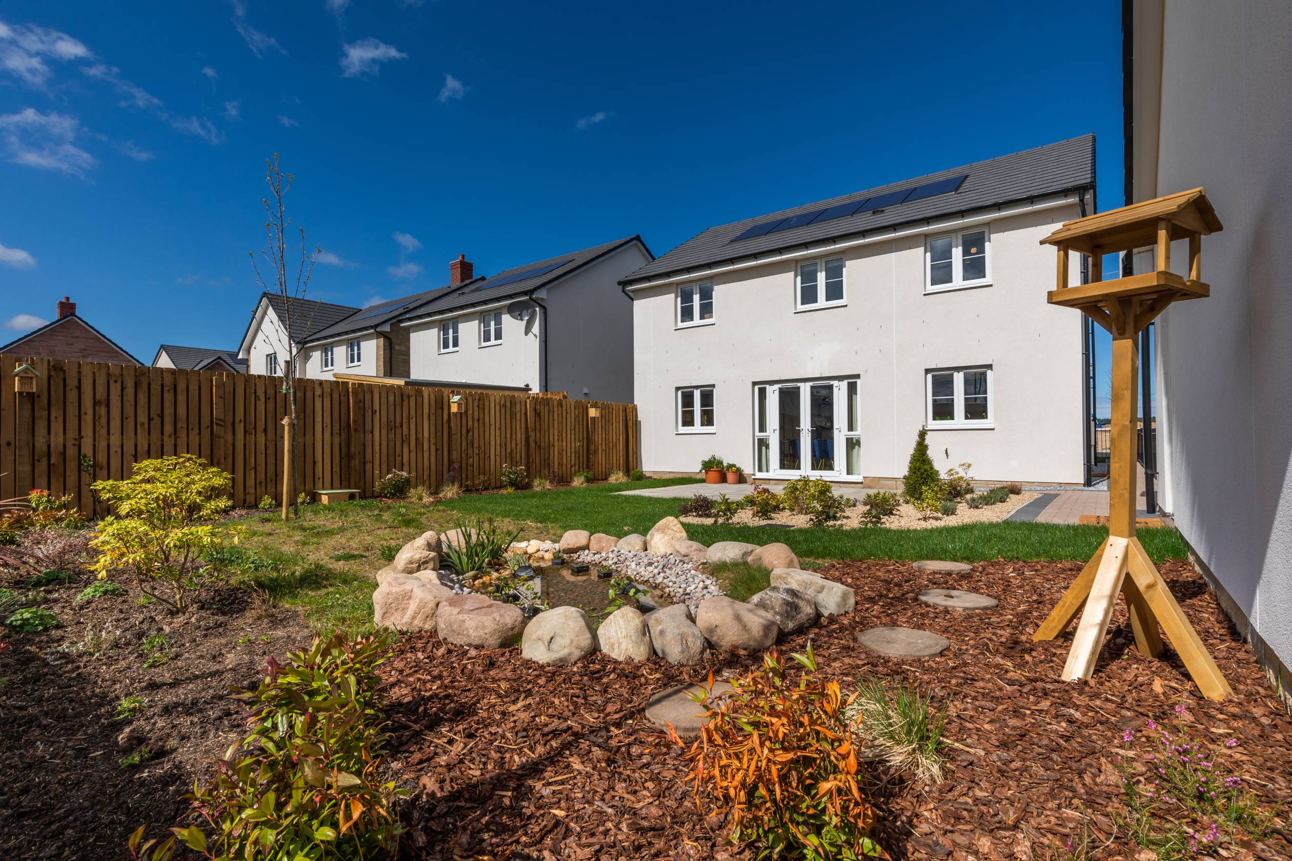 Rear garden of Balmoral Show Home 