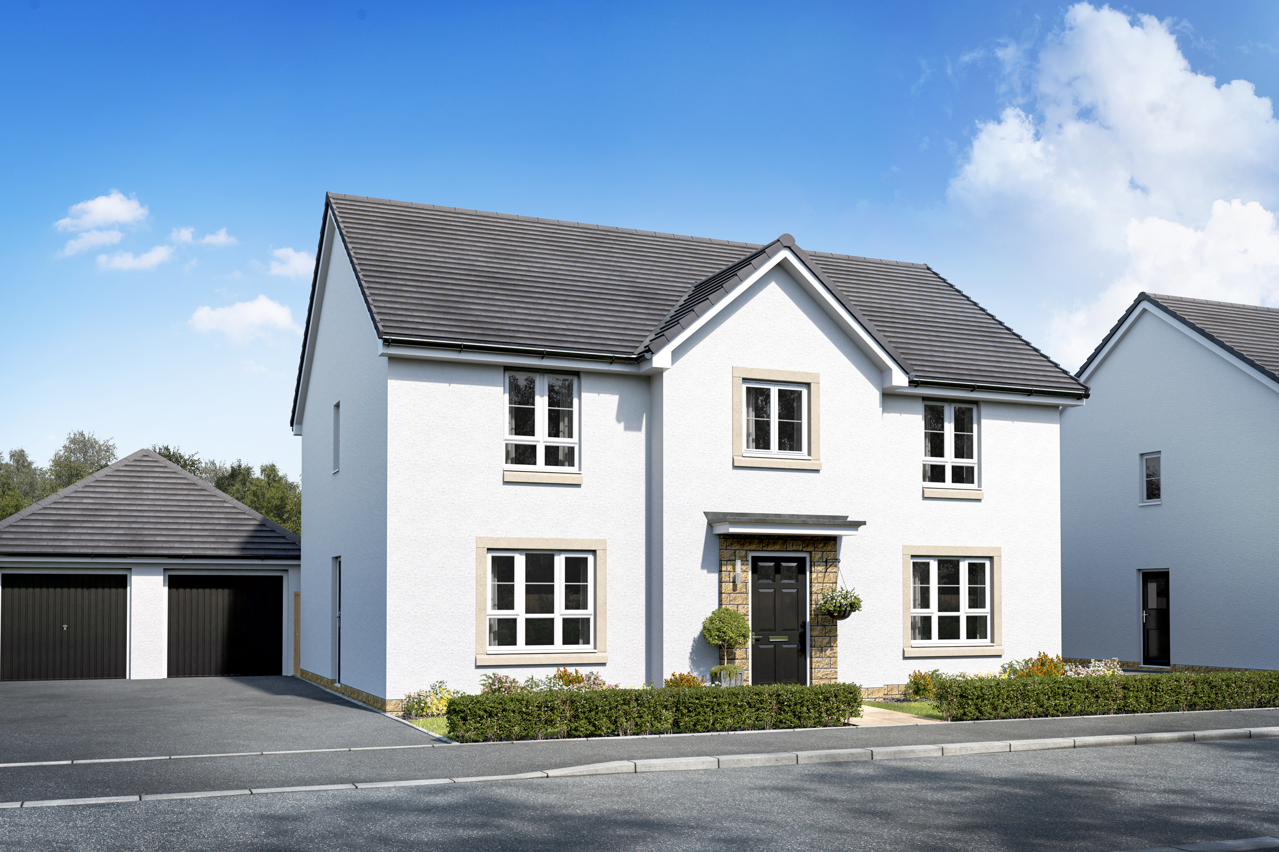 CGI of Buchanan house type at Hopecroft View