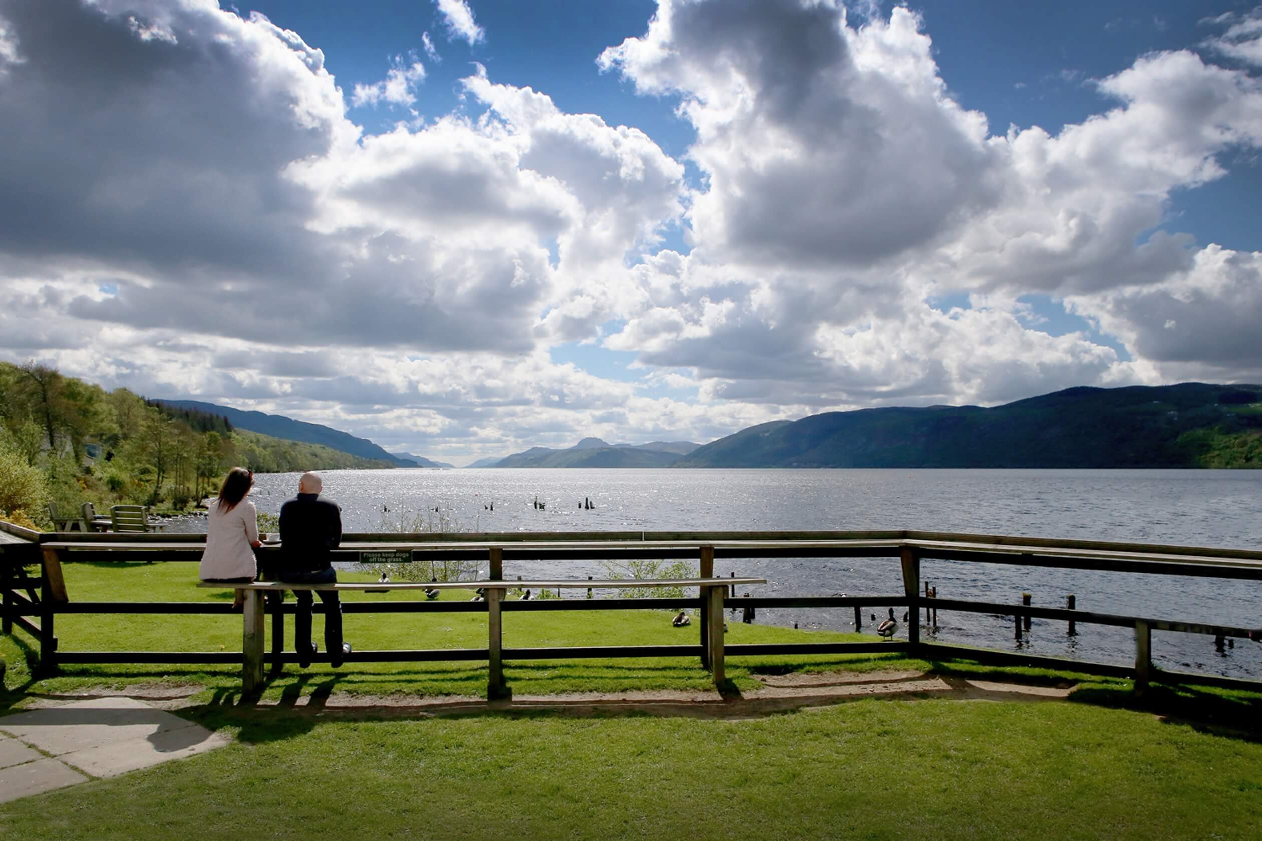 Couple looking out to Loch Ness