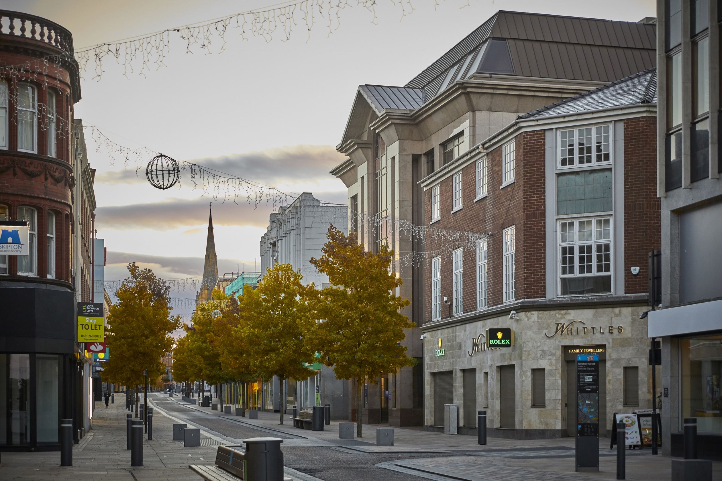 Autumn at Preston town centre Fishergate 