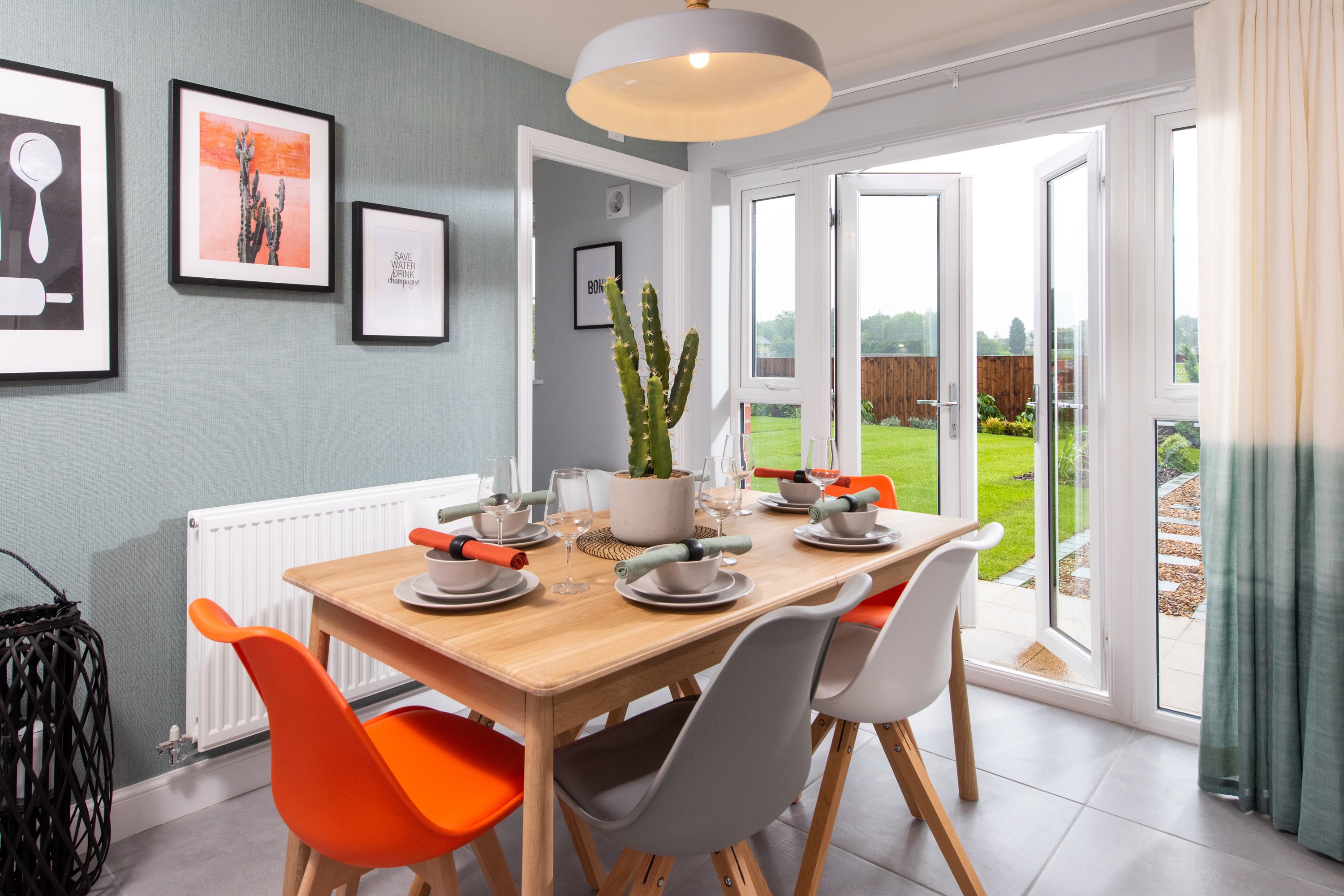 Ripon style home Kitchen/diner with French doors to garden