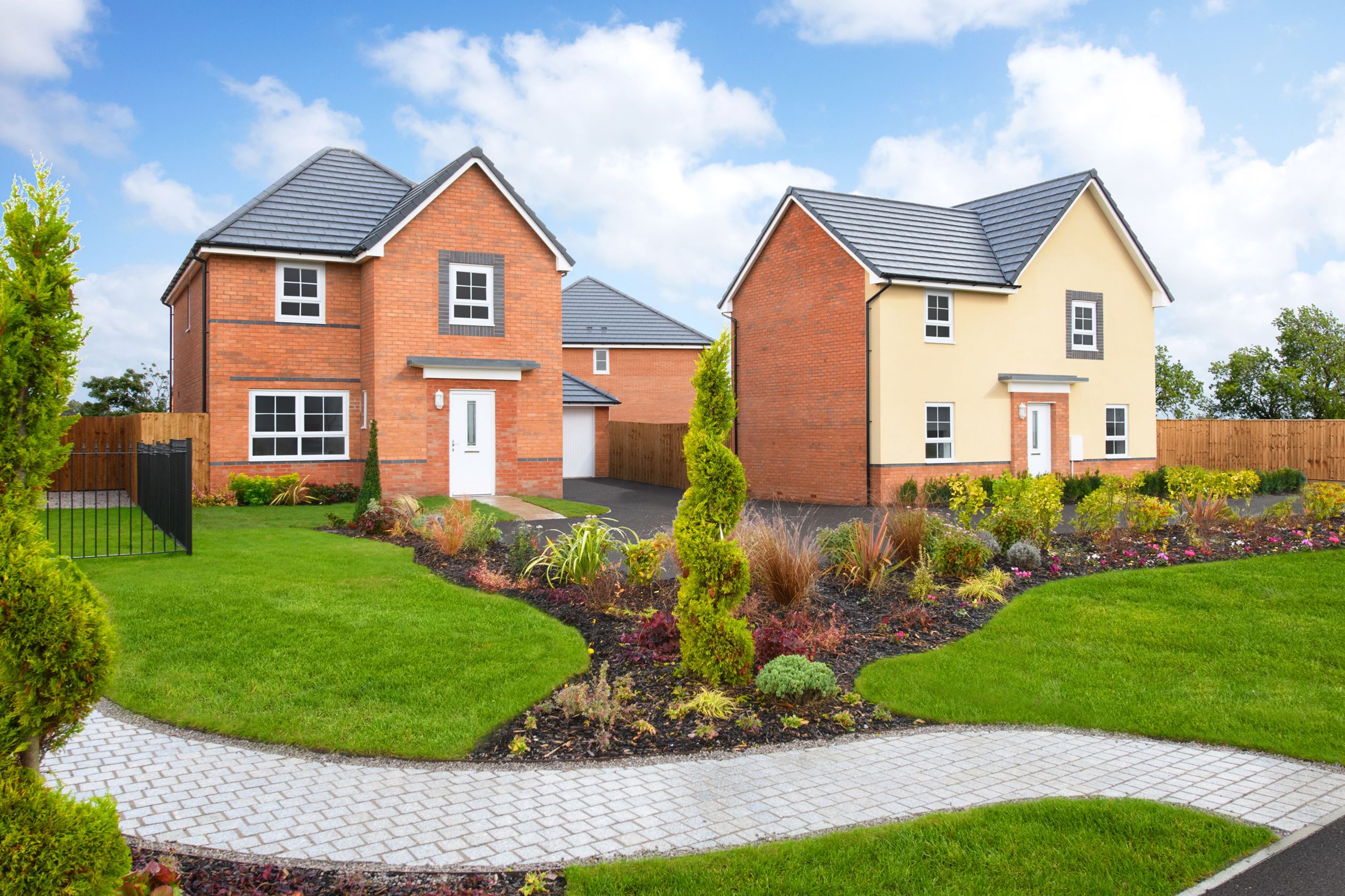 Kingsley & Alderney street scene at Sundial Place, Thornton