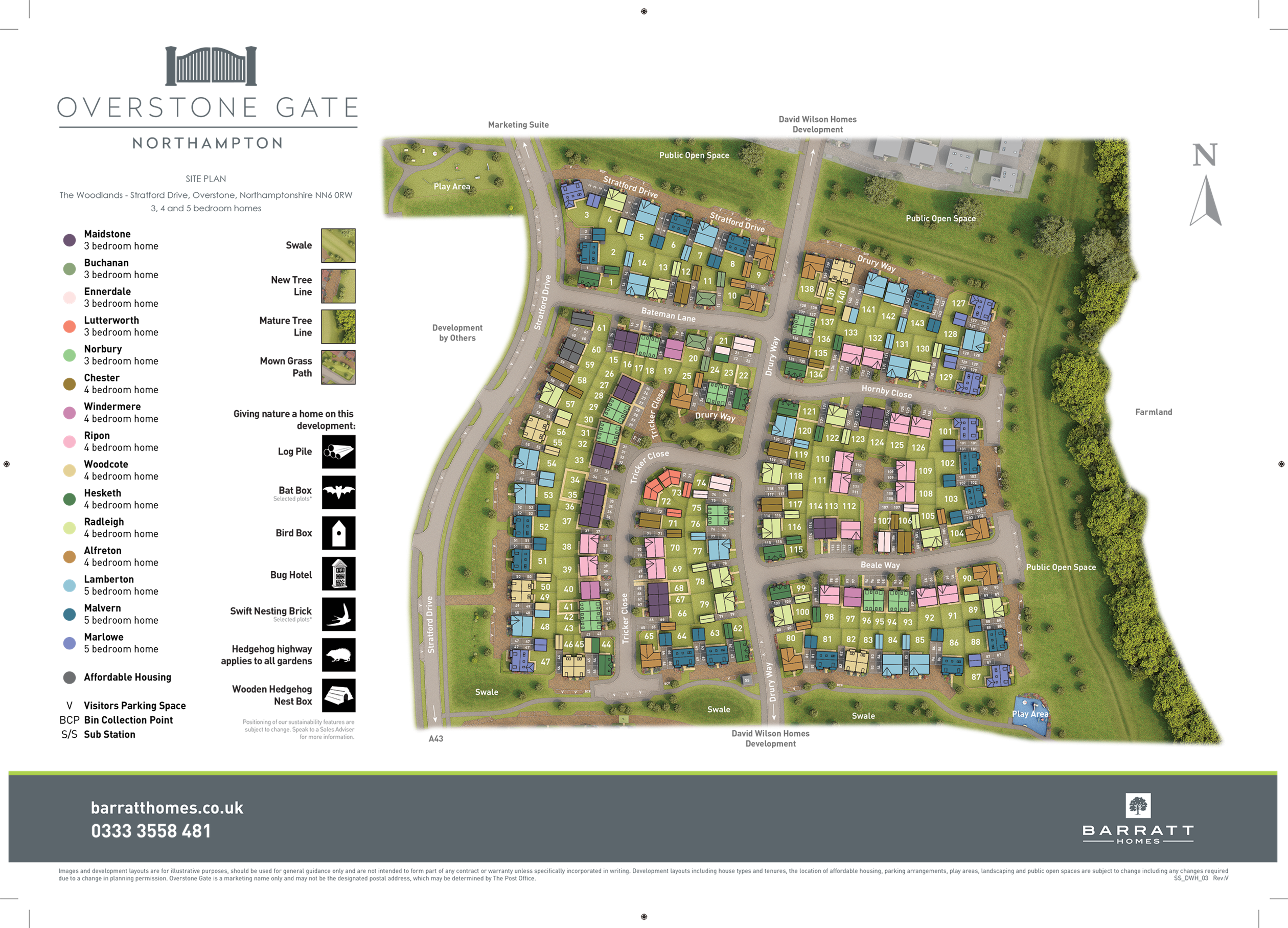 Barratt at Overstone Gate site plan