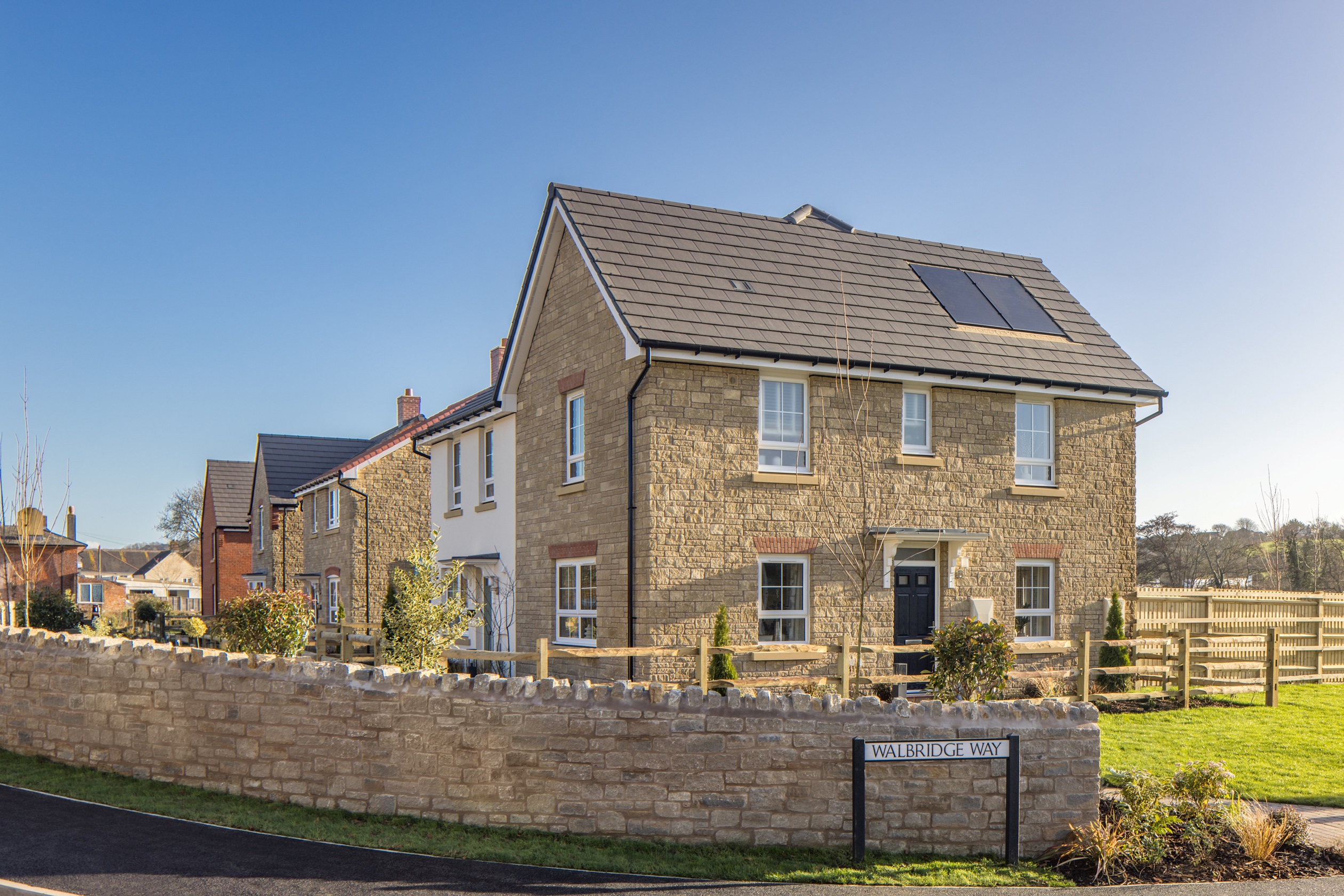 Outside view of the Moresby 3 bed home at Foundry Lea