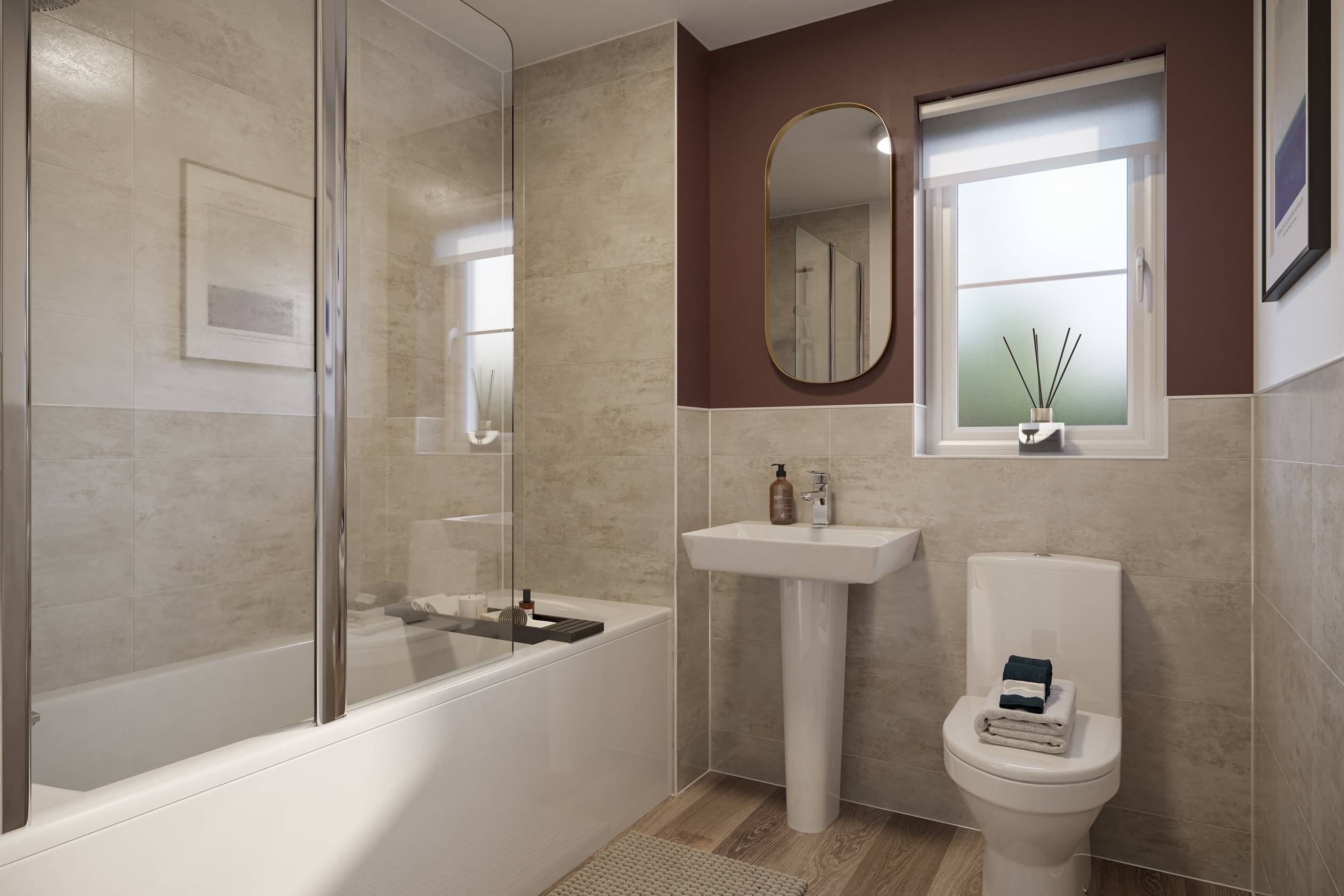 Internal shot of the bathroom in the hambrook