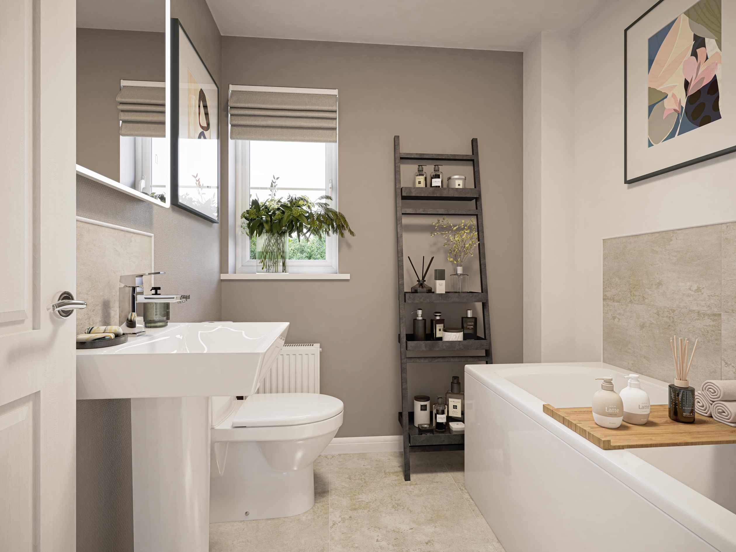 Internal CGI of the bathroom in the folkestone