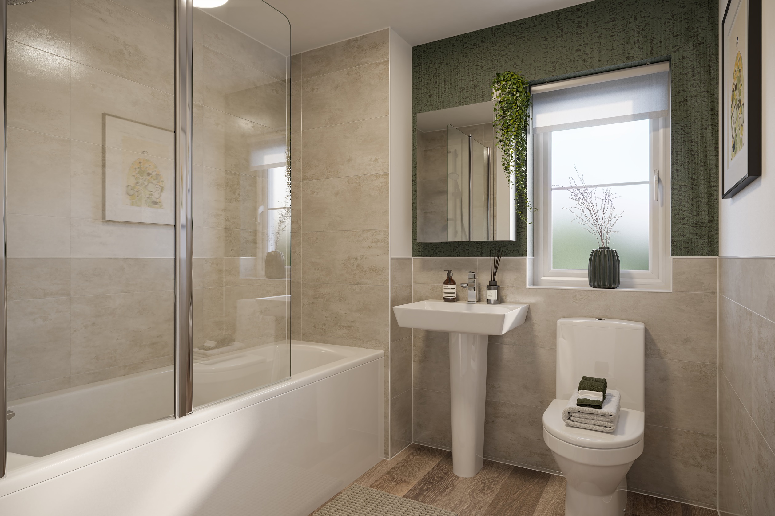 Internal shot of the bathroom in the hunston