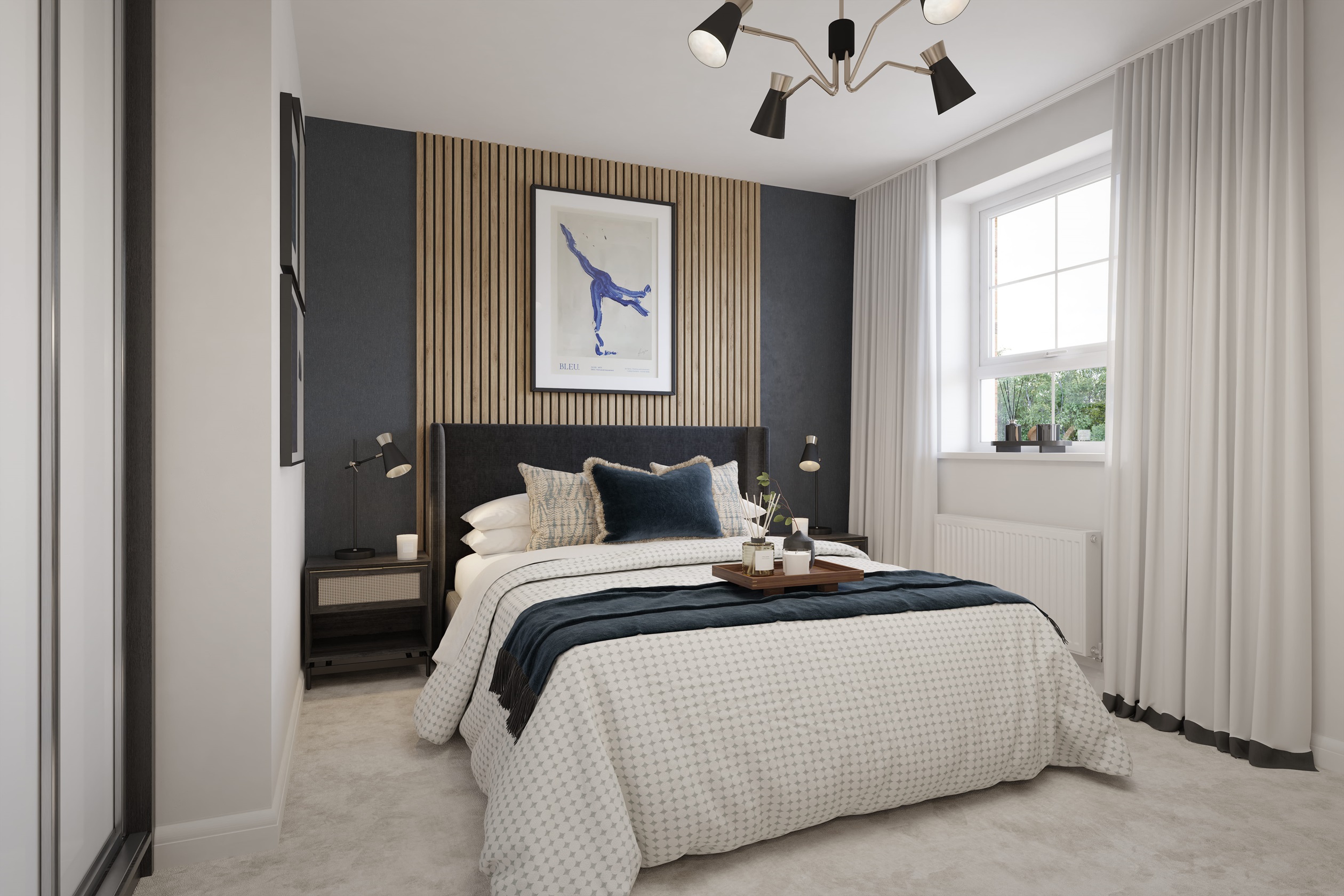 internal cgi of second bedroom hemlock at highgrove