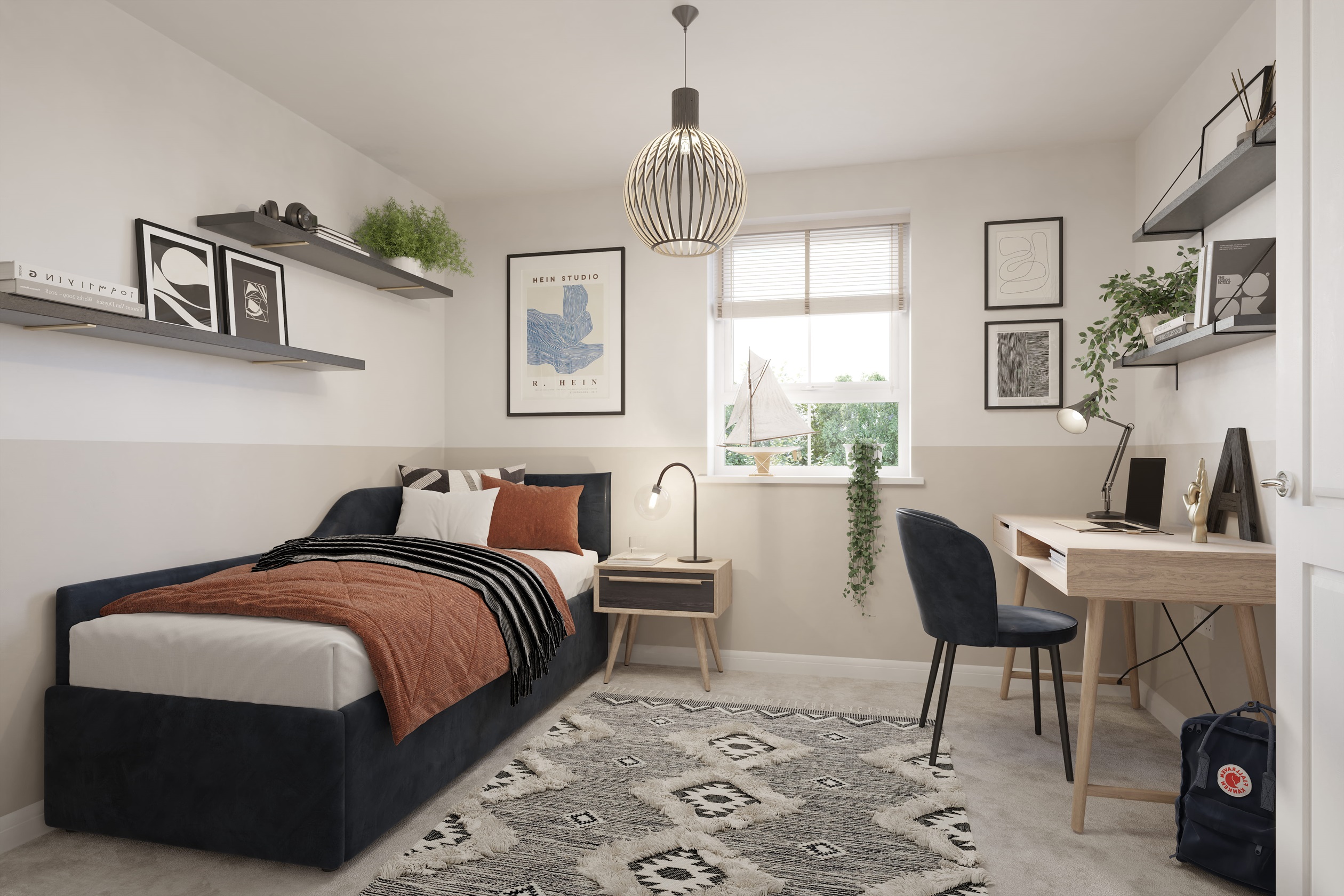 internal cgi of third bedroom hemlock at highgrove