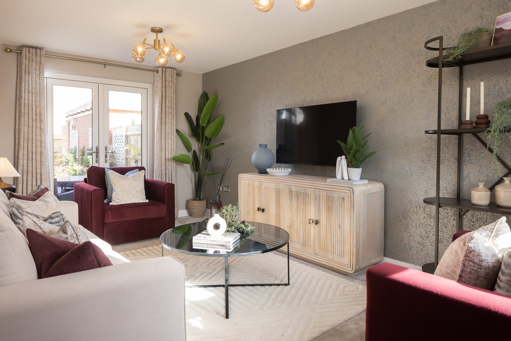 Internal shot of the alderney show home lounge