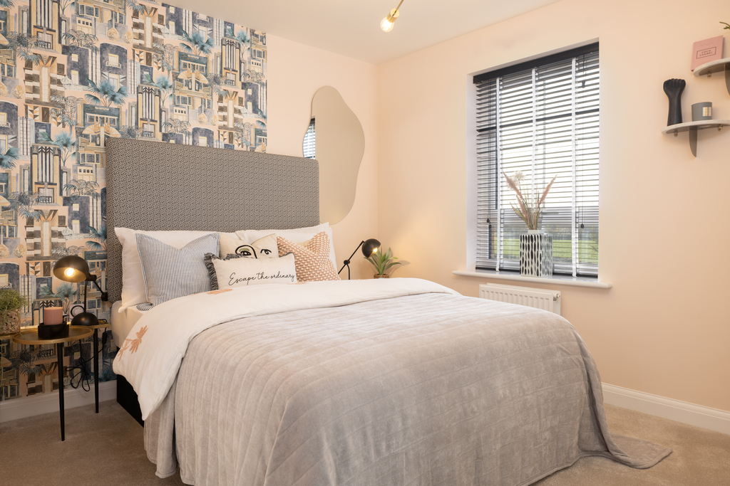 internal shot of the alderney show home bedroom