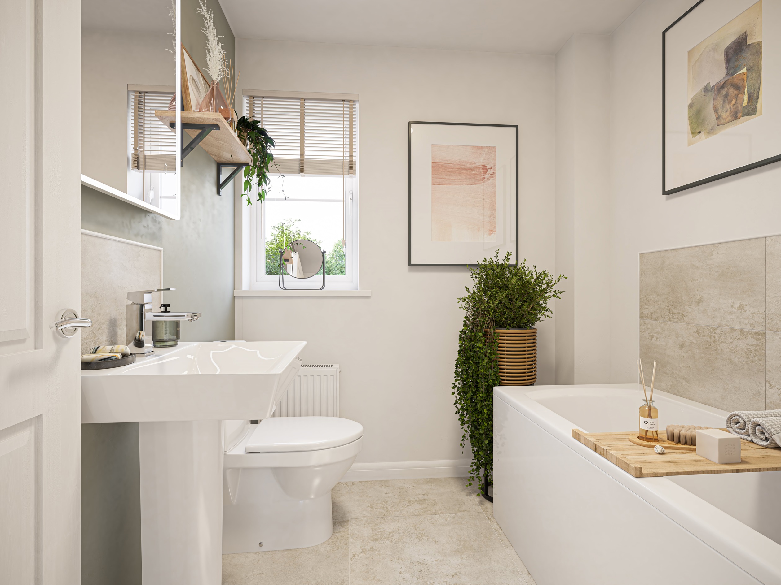 Internal CGI of the bathroom in the folkestone