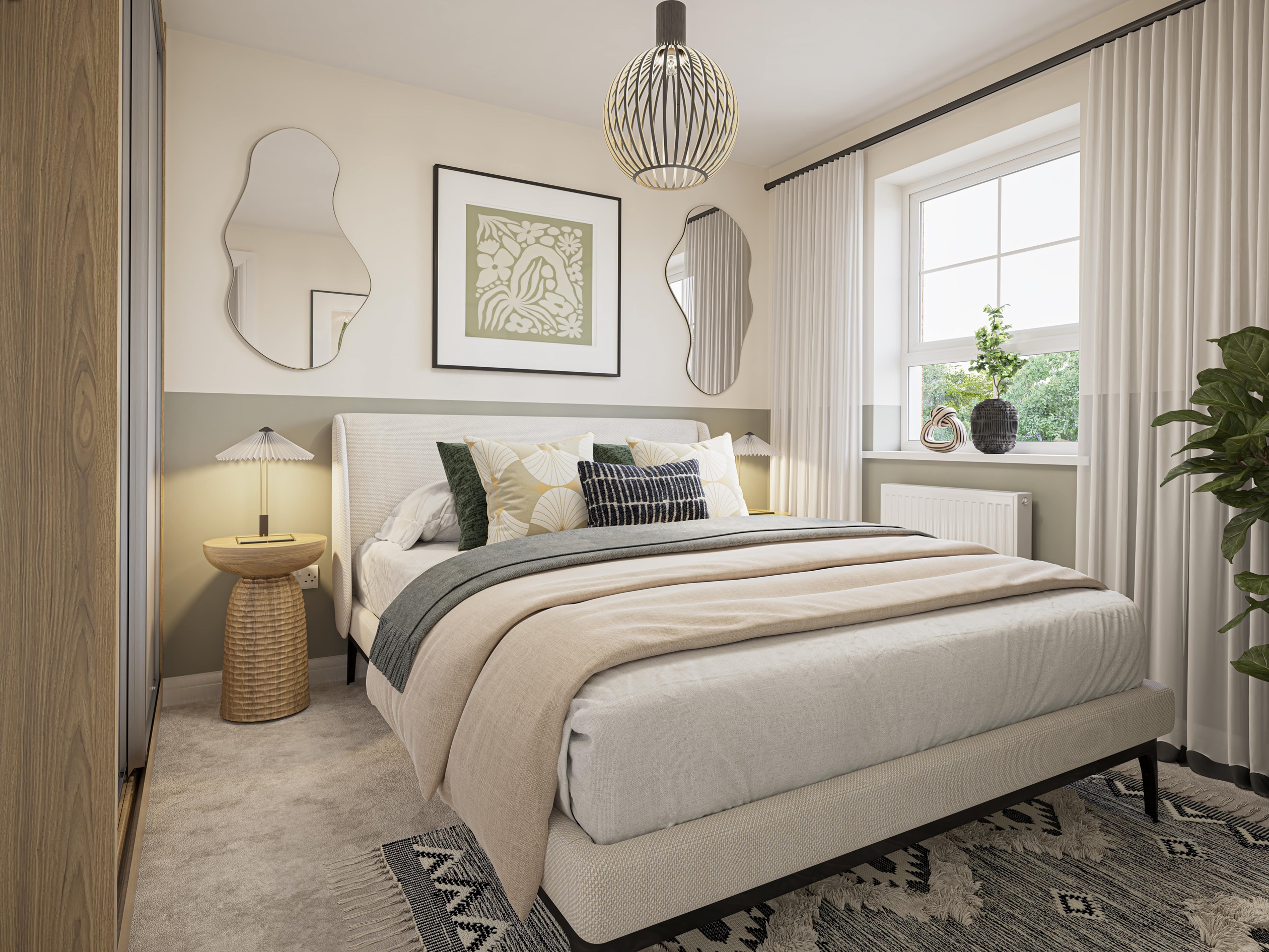 Internal cgi of the folkestone second bedroom