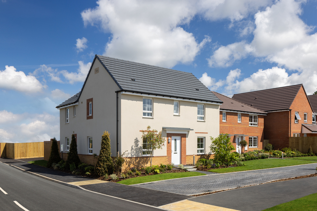 External shot of both show homes at Kings court