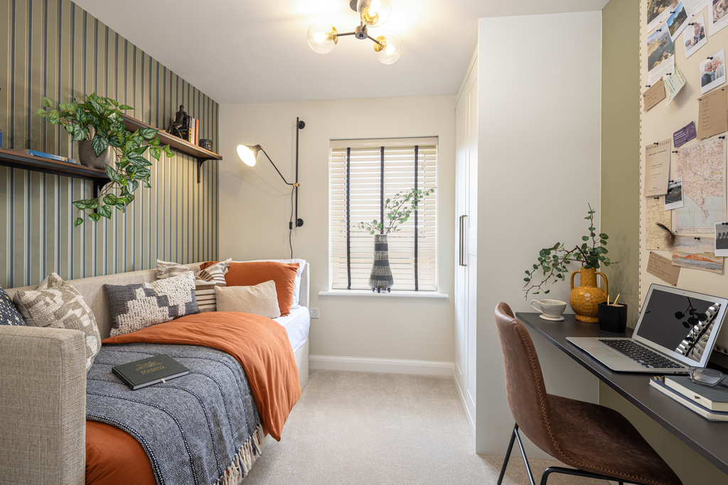 Internal shot of single bedroom in the mildenhall