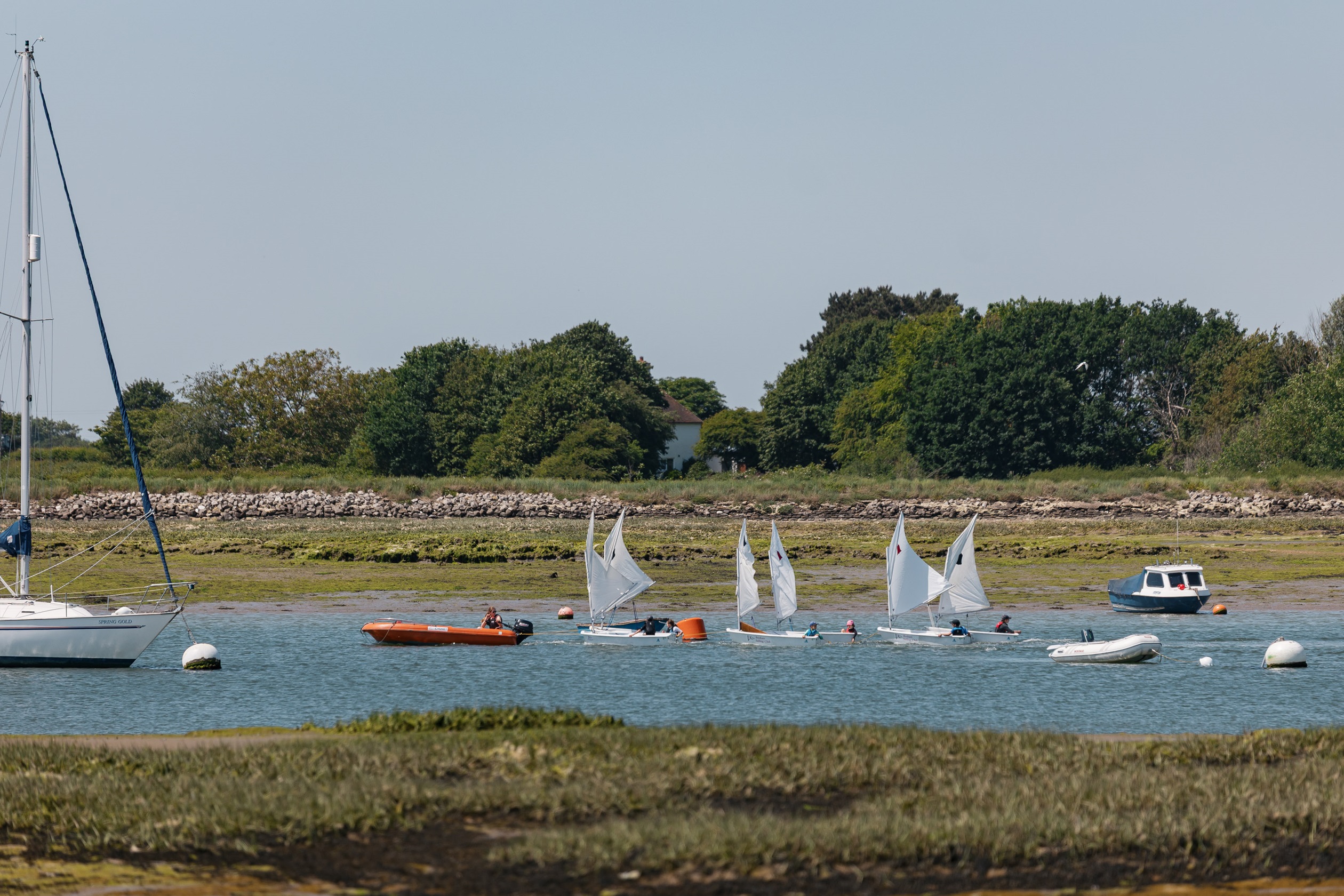 Local area shot of christchurch harbour