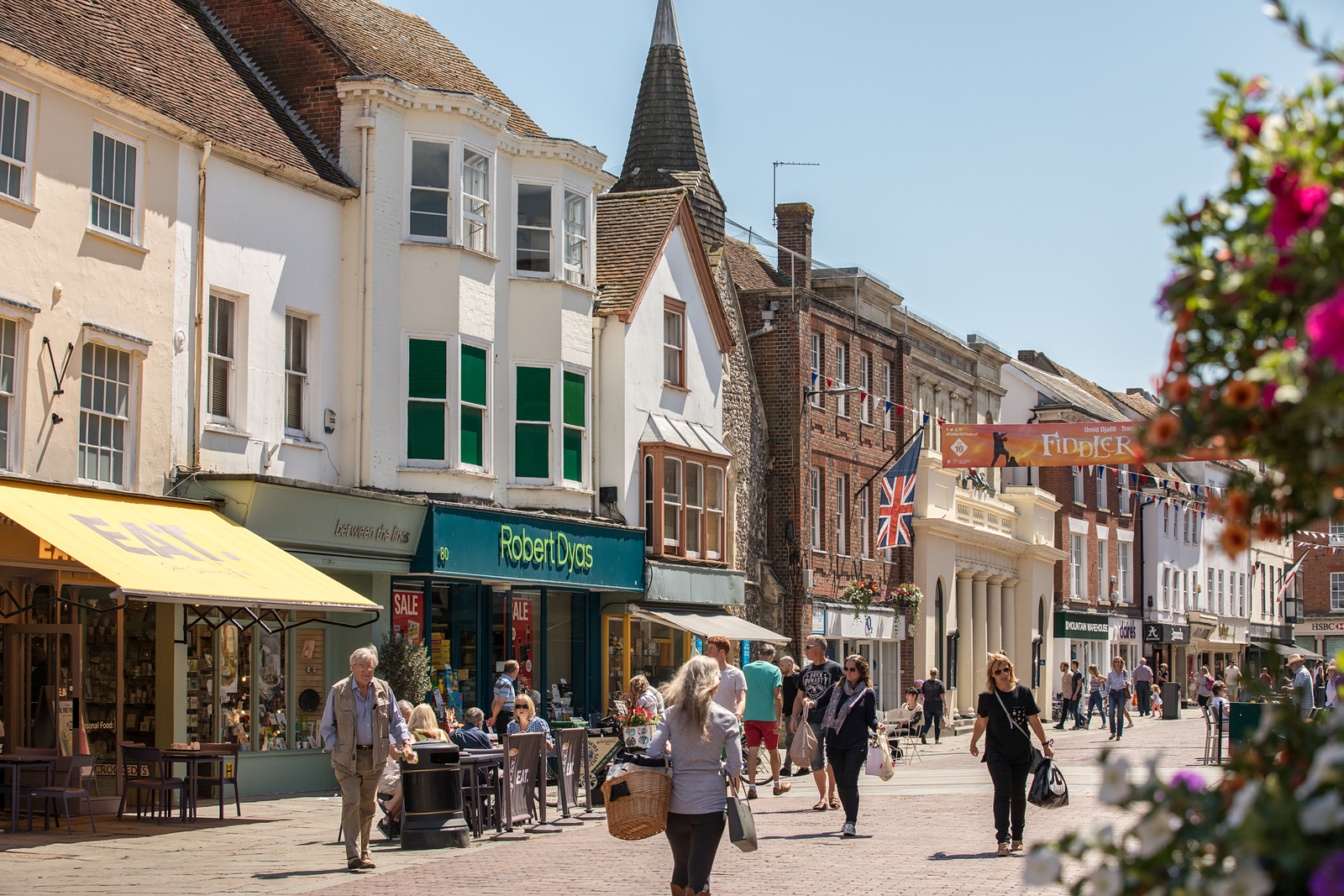 Local area shot of chichester highstreet
