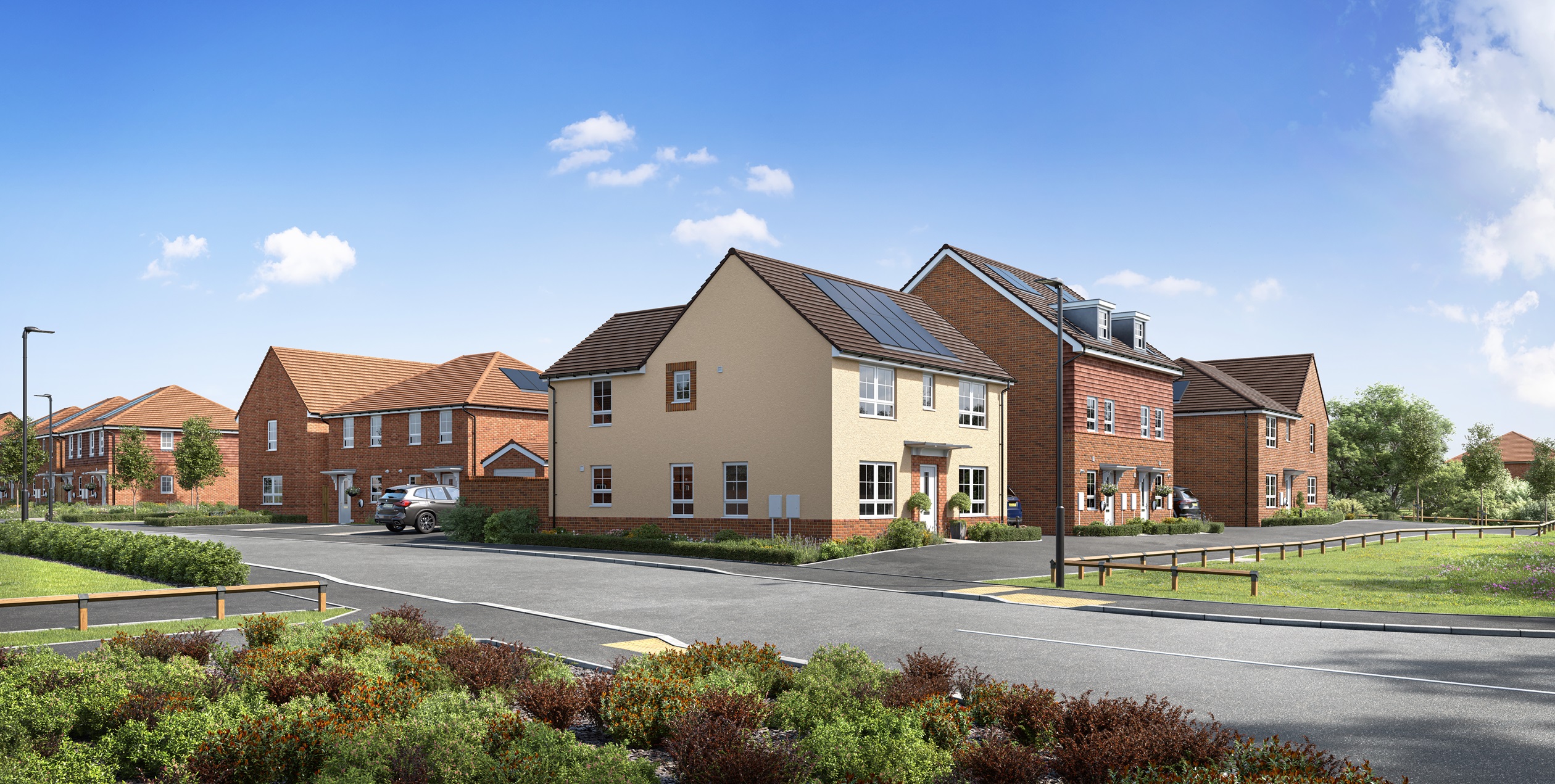 External CGI street scene at monaveen gardens
