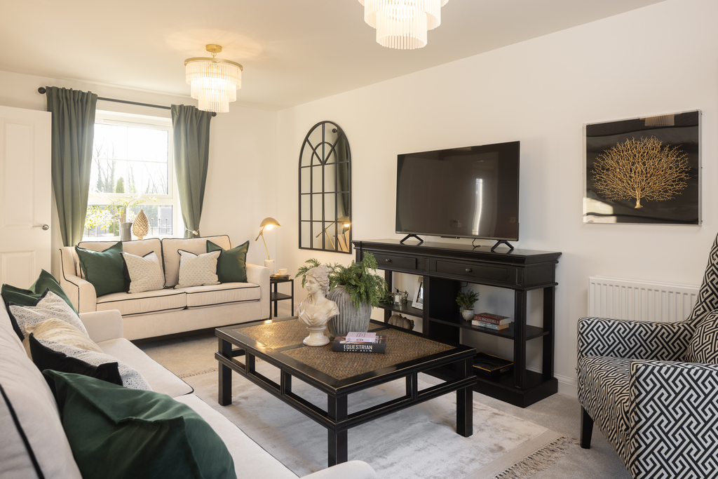 Internal shot of the lounge in the allerthorpe show home