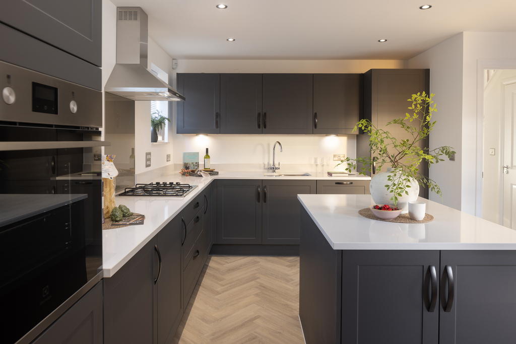 Internal shot of the allerthorpe show home kitchen