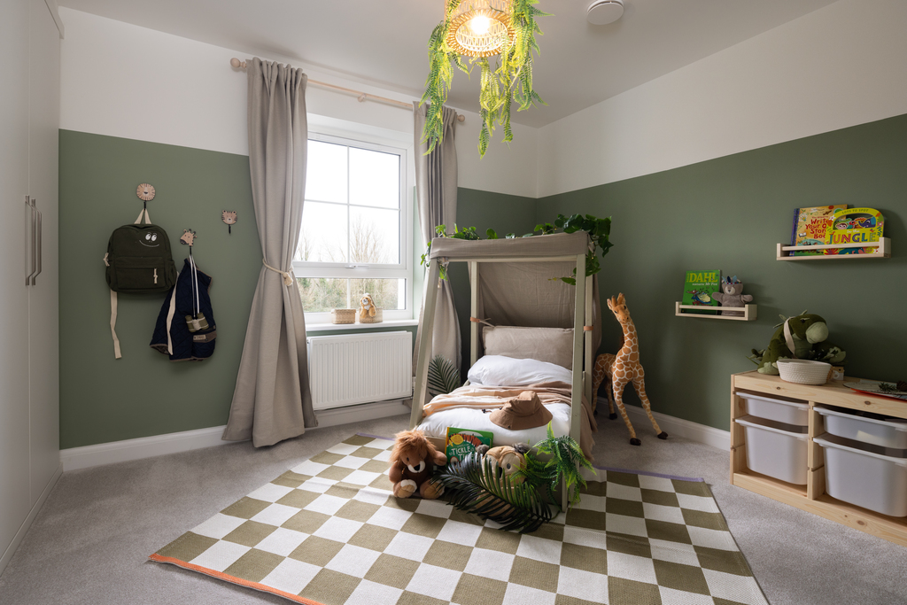 internal shot of the third bedroom in the allerthorpe show home