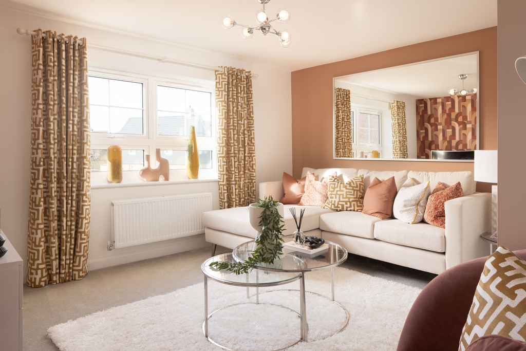 Internal image of the lounge in the kingsville show home