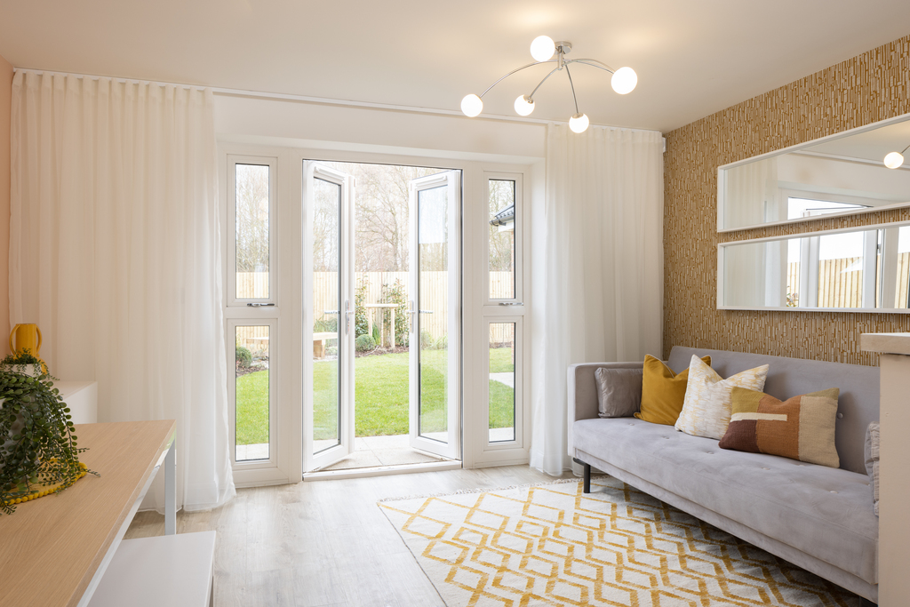 Internal image of the open-plan area in Kingsville show home