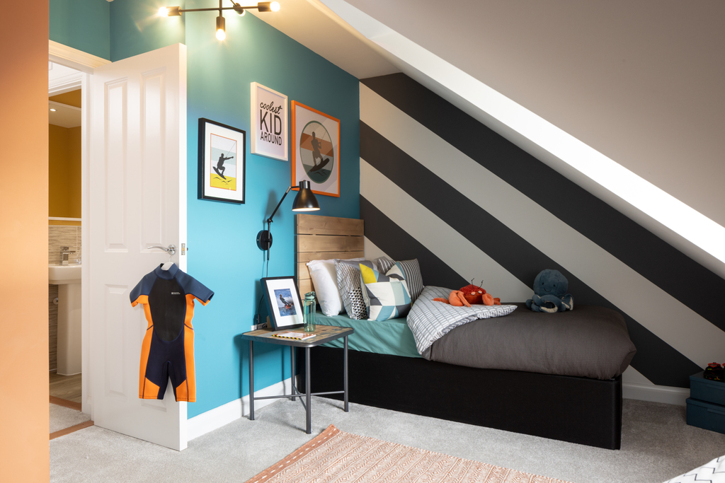 Internal image of the single bedroom in the Kingsville show home