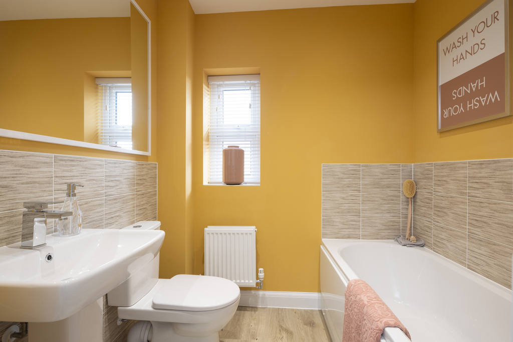 Internal image of the main bathroom in the Kingsville show home