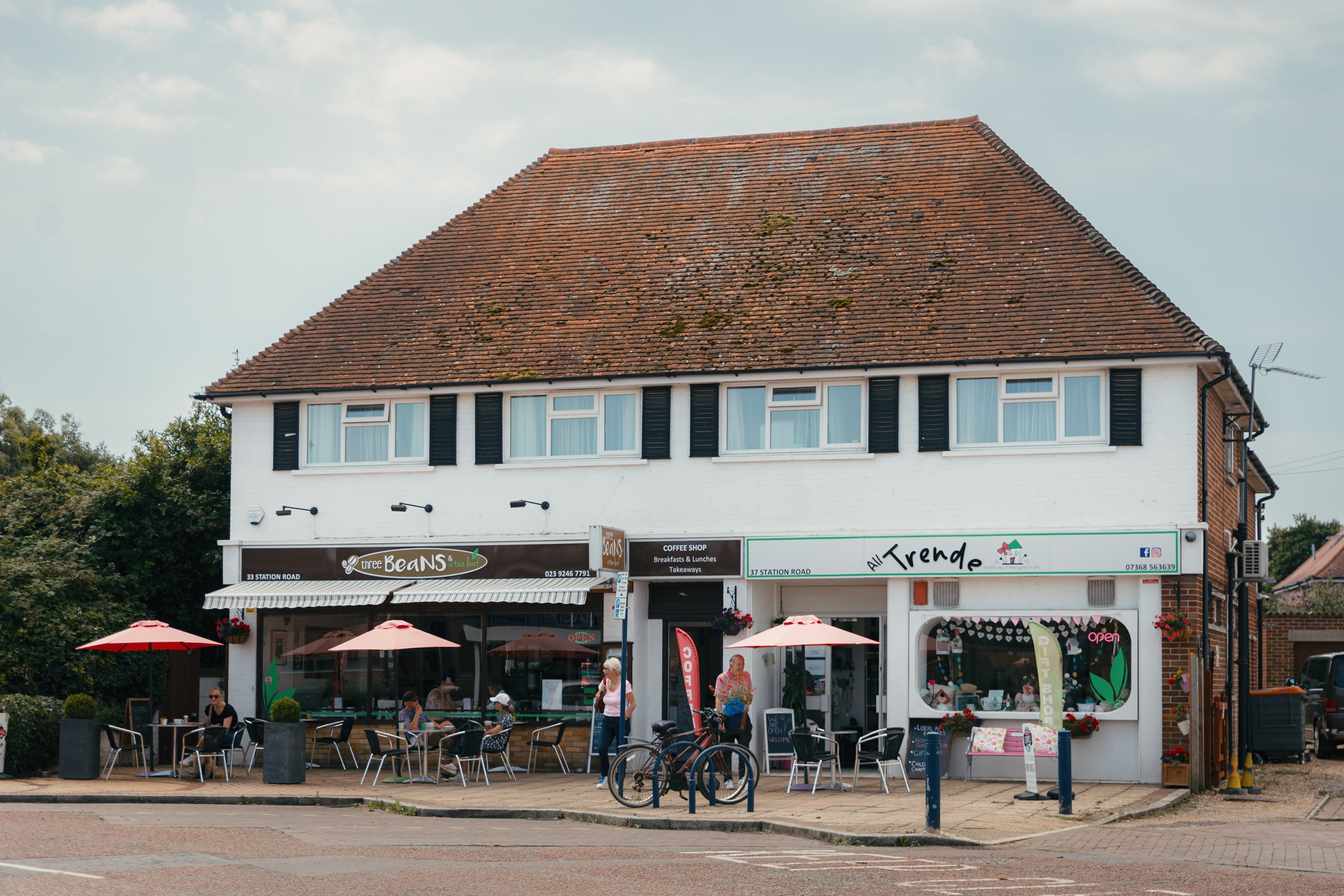 Local area shot of the shops on hayling island