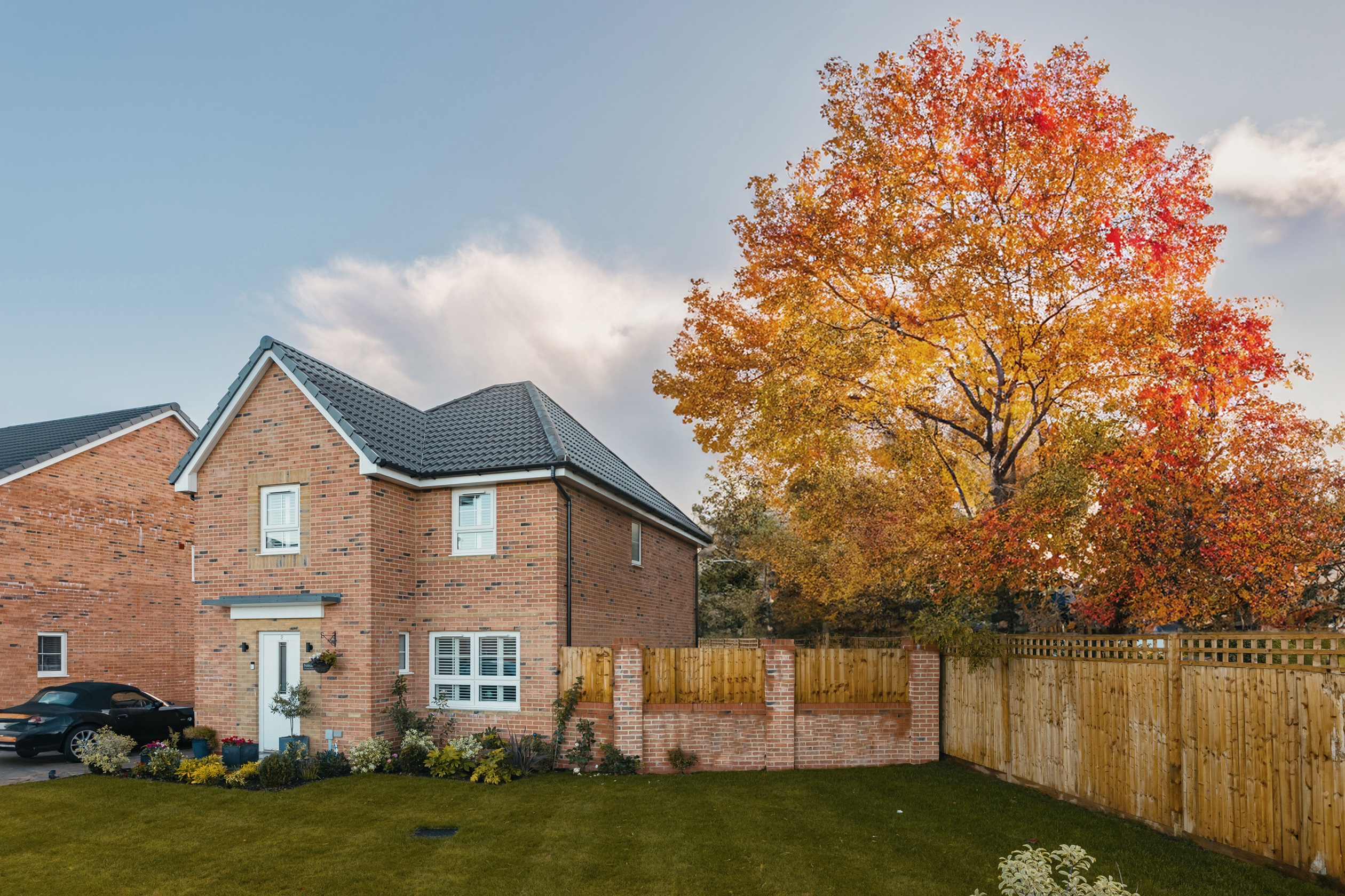 External shot of the kingsley at pebble walk in autumn