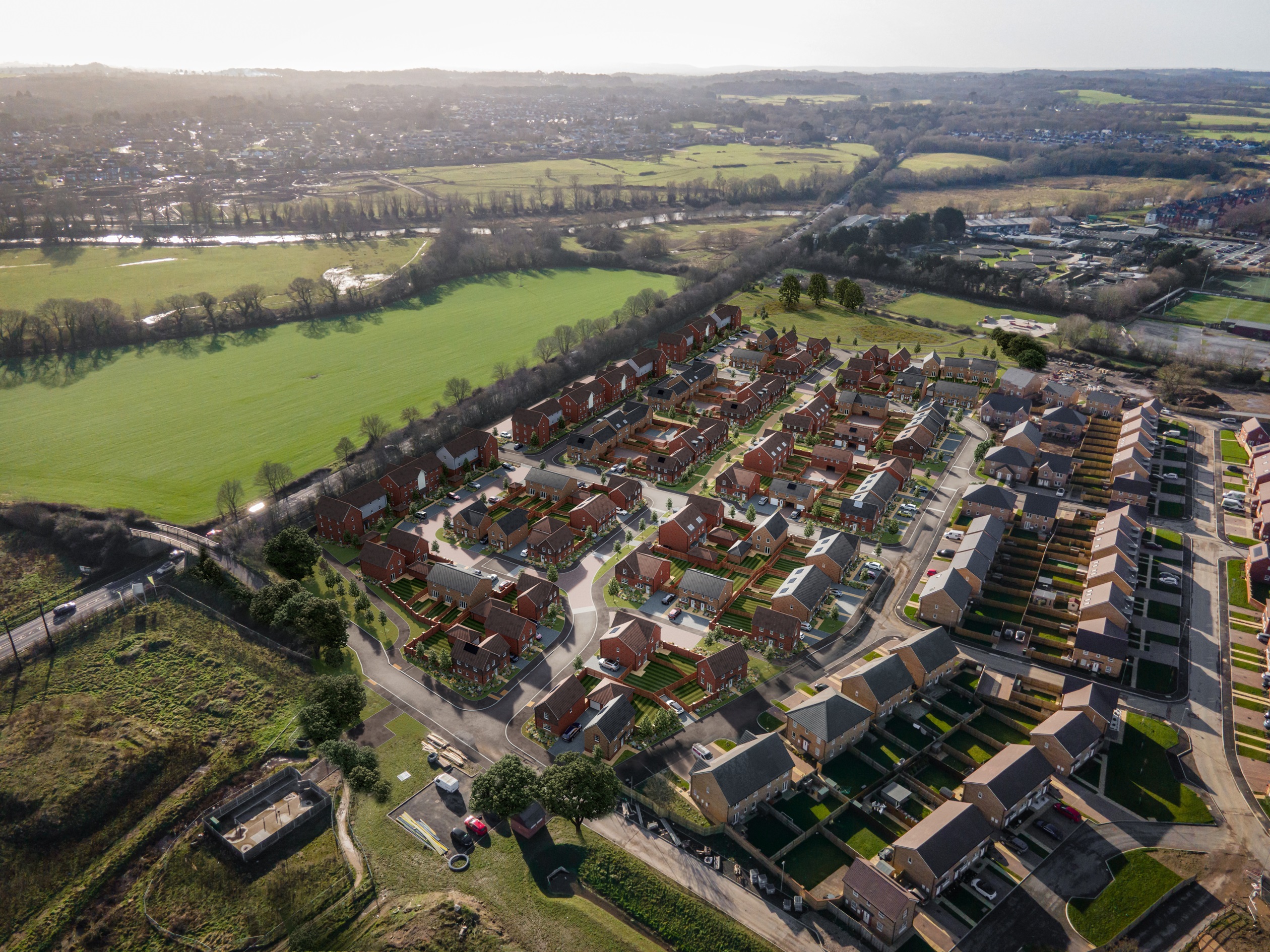 Aerial shot of phase 2 at quarter jack park