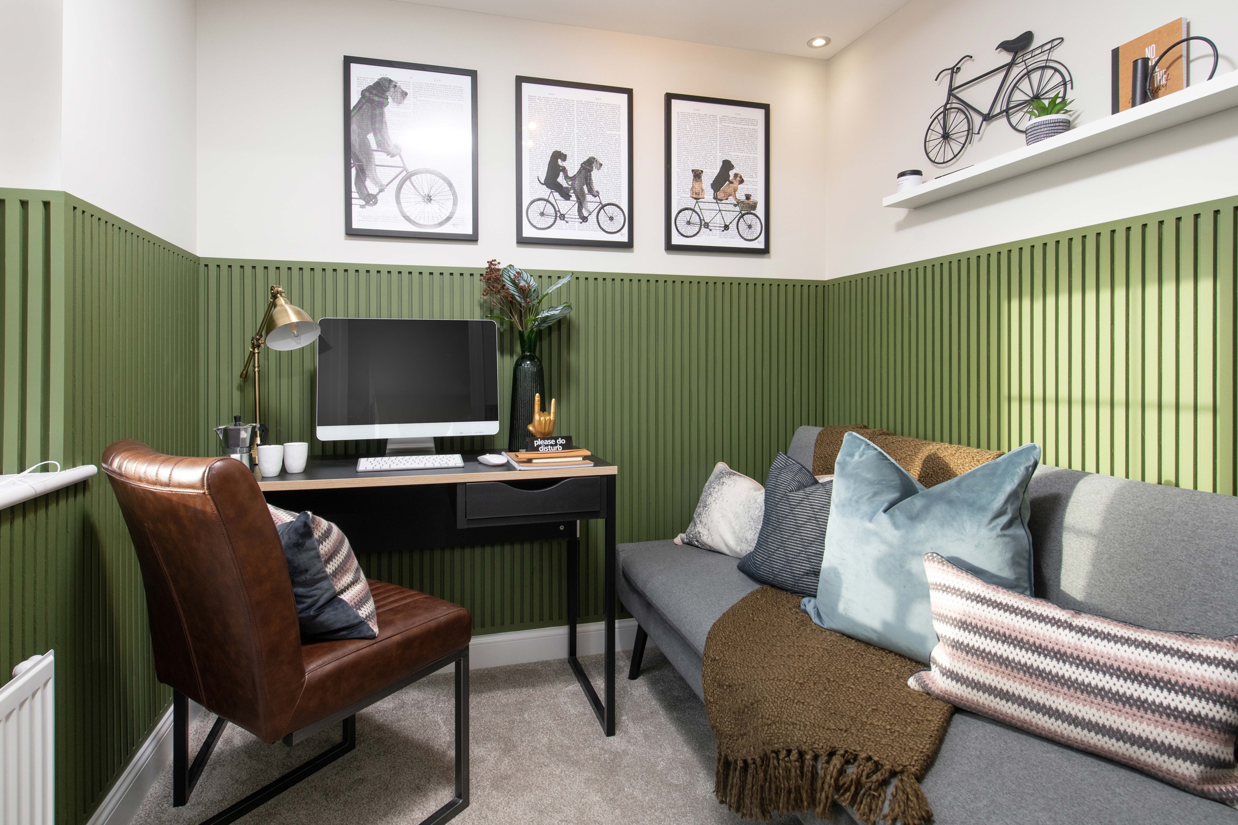 Internal view of the lounge/study in an Alderney house type