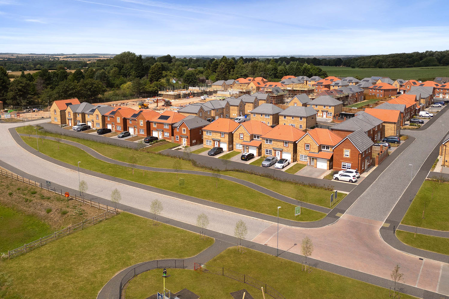New build homes at Lancaster Gardens, Harworth