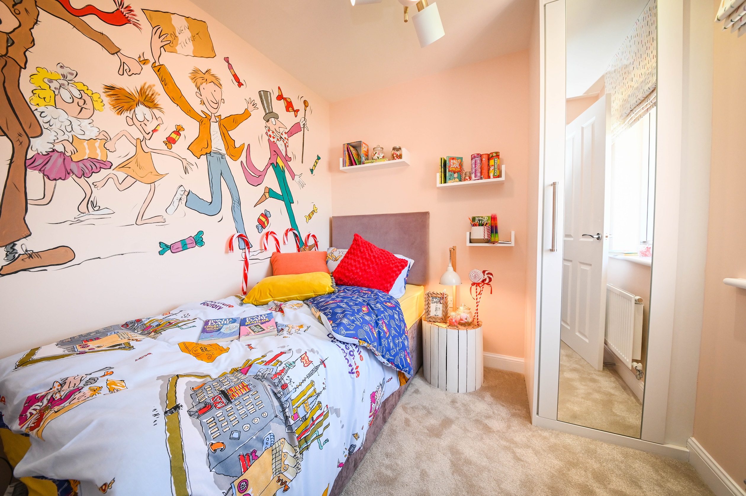 Wigmore Park 4 bed Show Home Kids bedroom Charlie and The Chocolate Factory