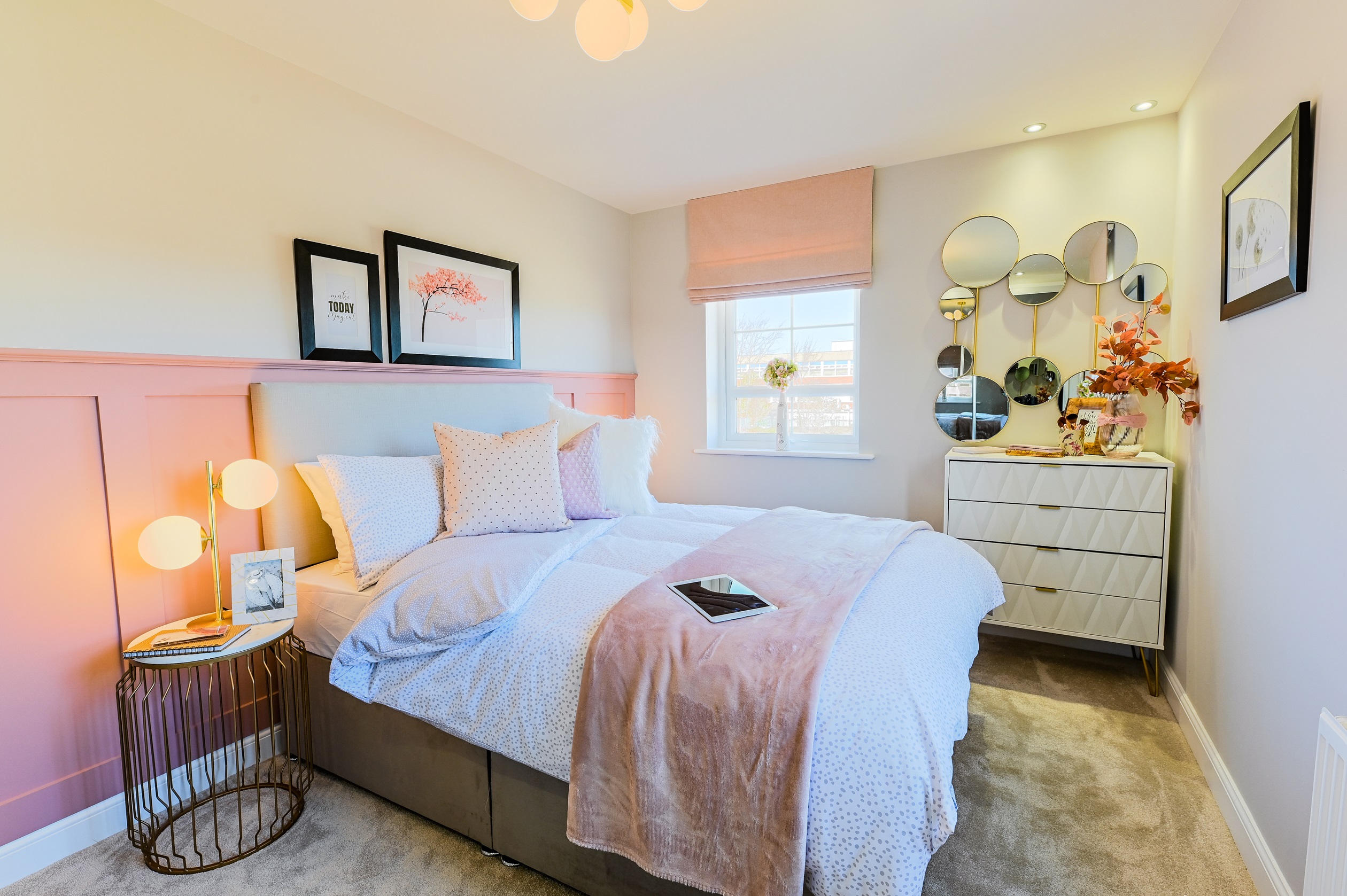 Barratt Alderney Show Home  guest bedroom at Wigmore Park, New Waltham 