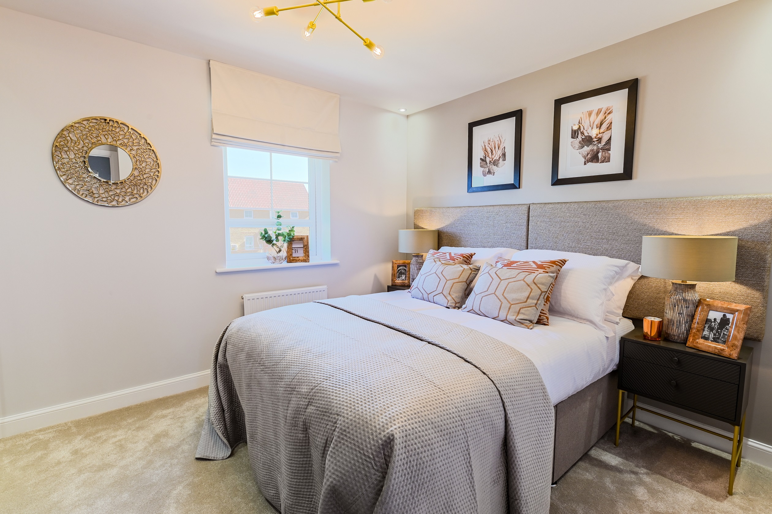 Barratt Alderney Show Home bedroom 2 at Wigmore Park, New Waltham 