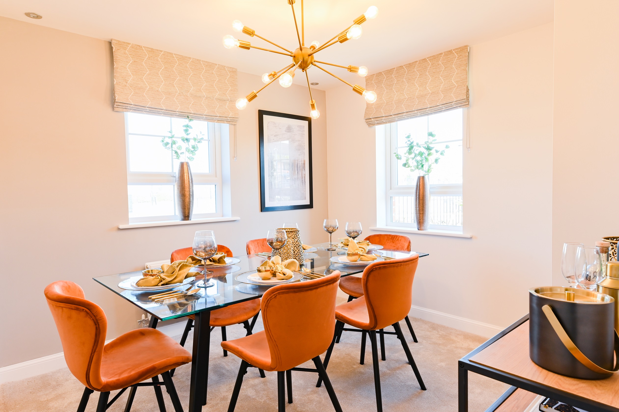 Barratt Alderney Show Home Dining Room at Wigmore Park, New Waltham 