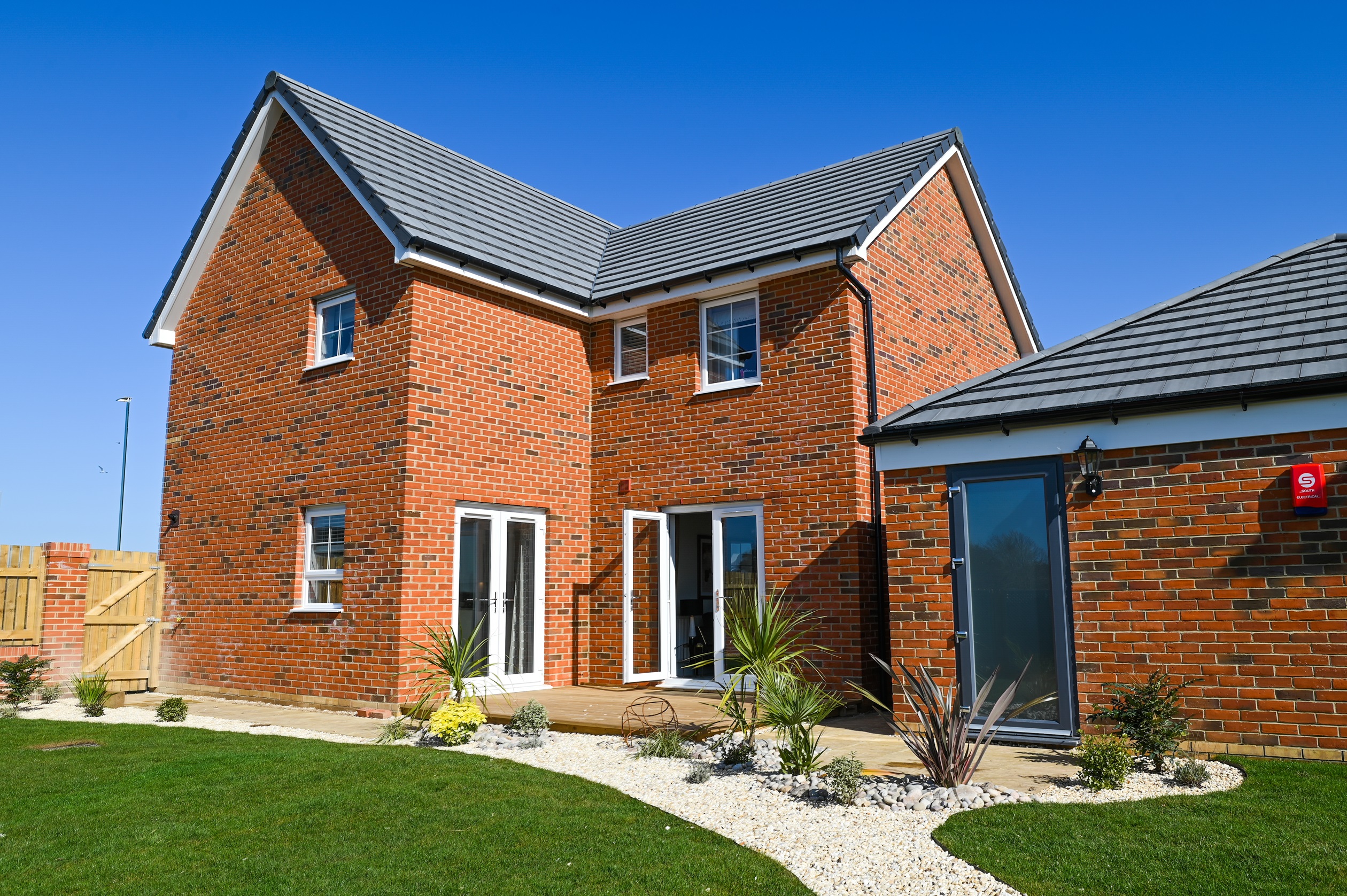 Barratt Alderney Show Home Garden at Wigmore Park, New Waltham 