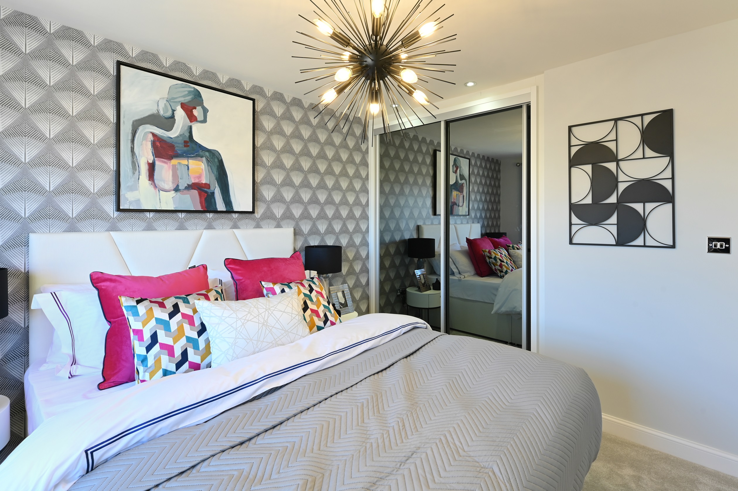Barratt Windermere 4 bed Show Home in New Waltham, Wigmore Park bedroom one