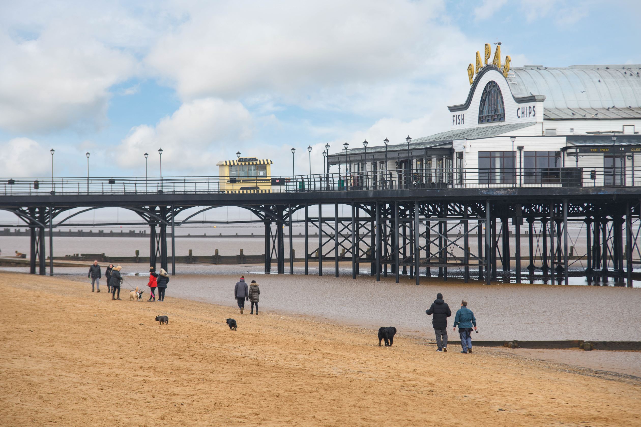 Visit the pier at Cleethorpes beach