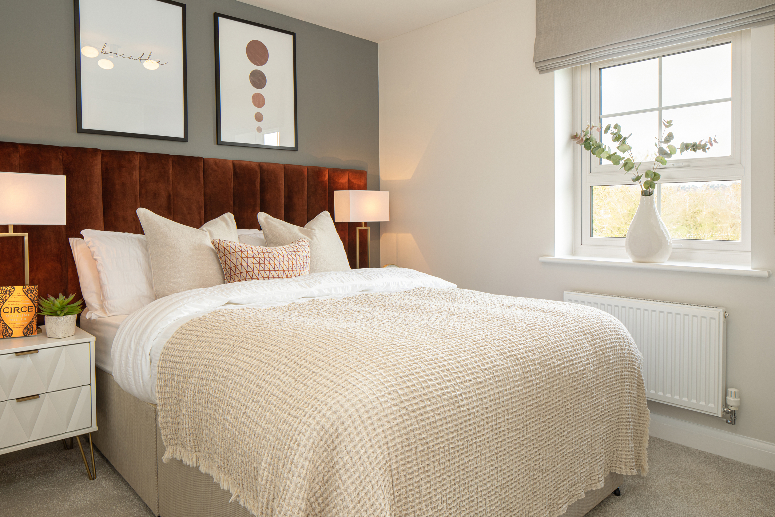 Inside view of bedroom 2 with double bed. Moresby. 3 bed home.