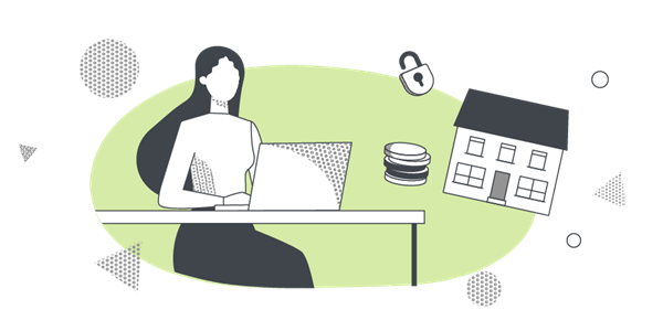 illustration of someone on a laptop