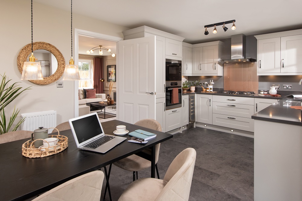 The Kennford open plan kitchen